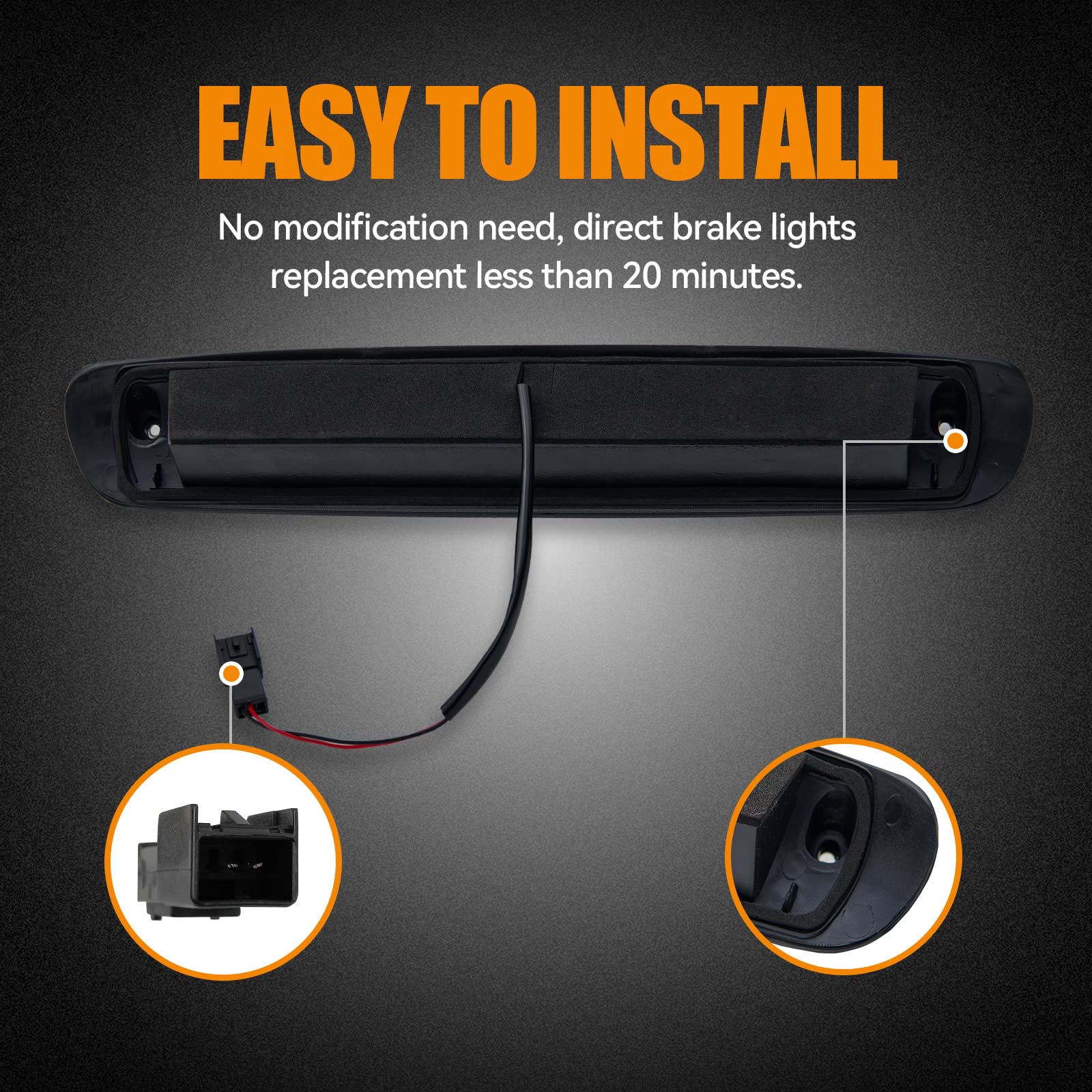 Cxdar Third 3Rd Brake Light For 1999-2006 Chevy Silverado/Gmc Sierra 1500 2500 3500Hd, 2007 Silverado/Sierra Classic Model Led T