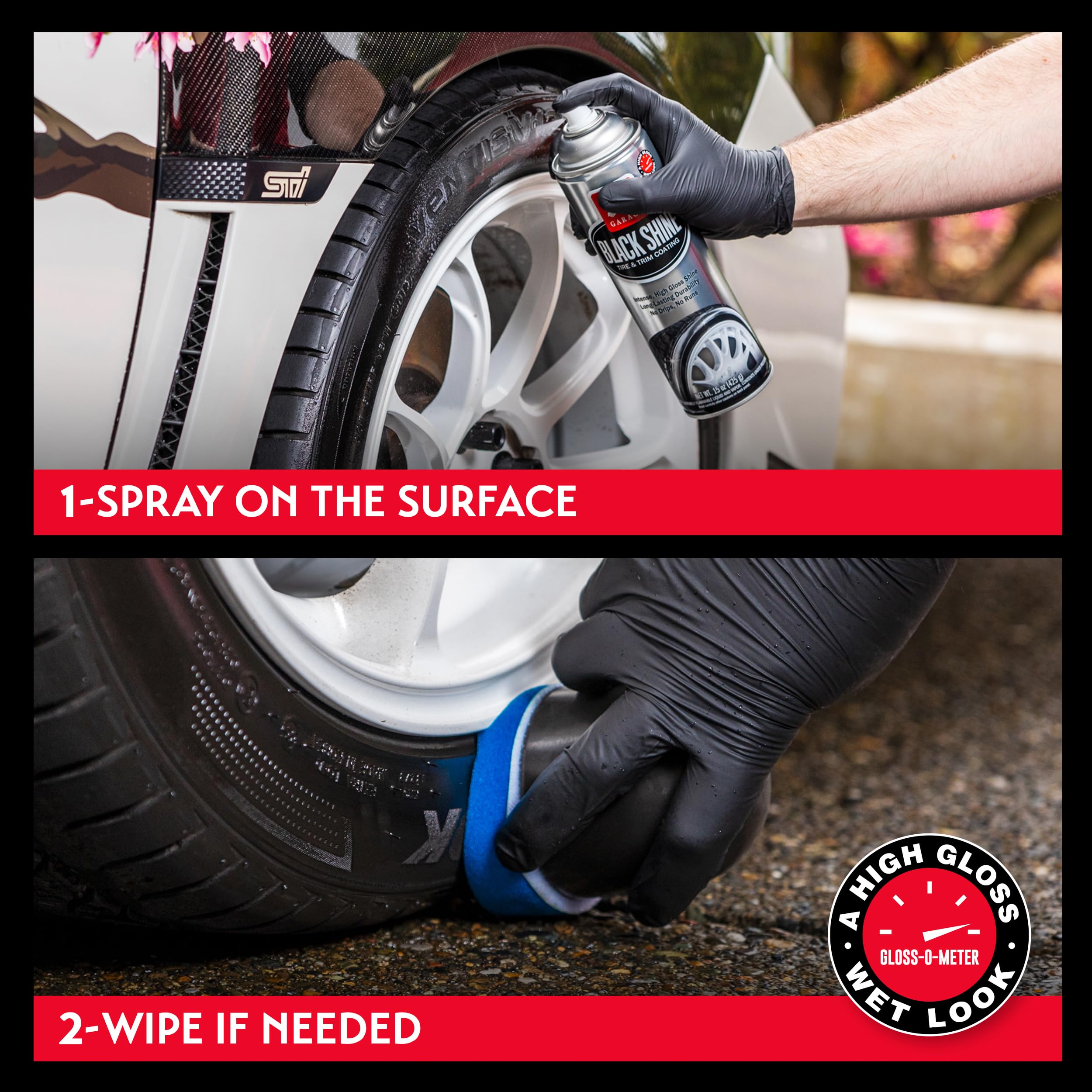 Griot'S Garage Black Shine Tire And Trim Coating, Water-Resistant Dressing, Provides A High-Gloss Finish, Rain, And Uv Protectio