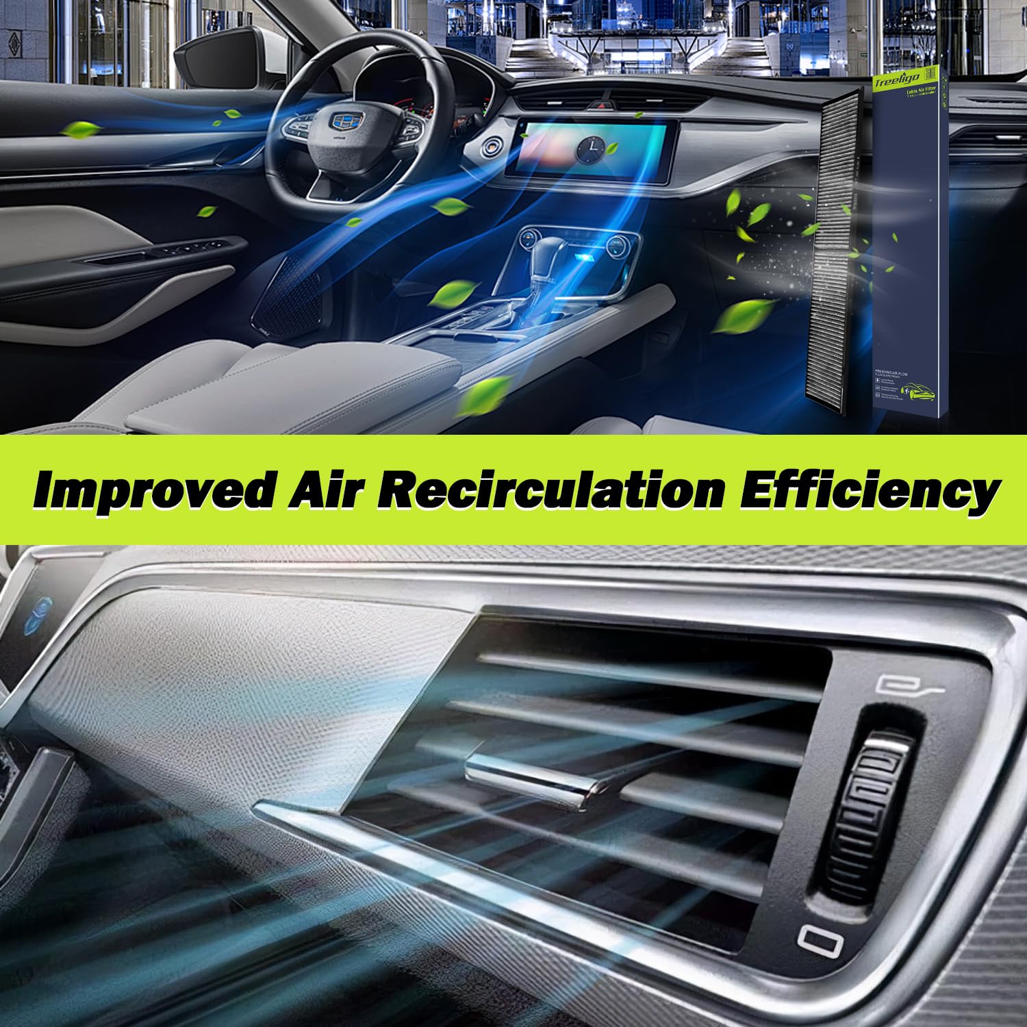 Treeligo Cf10727 Cabin Air Filter Compatible With Bmv 325I, 325Xi, 328I, 328Xi, 330Xi, 330I, 335I, 335Xi,128I,135I,135Is,1 Serie