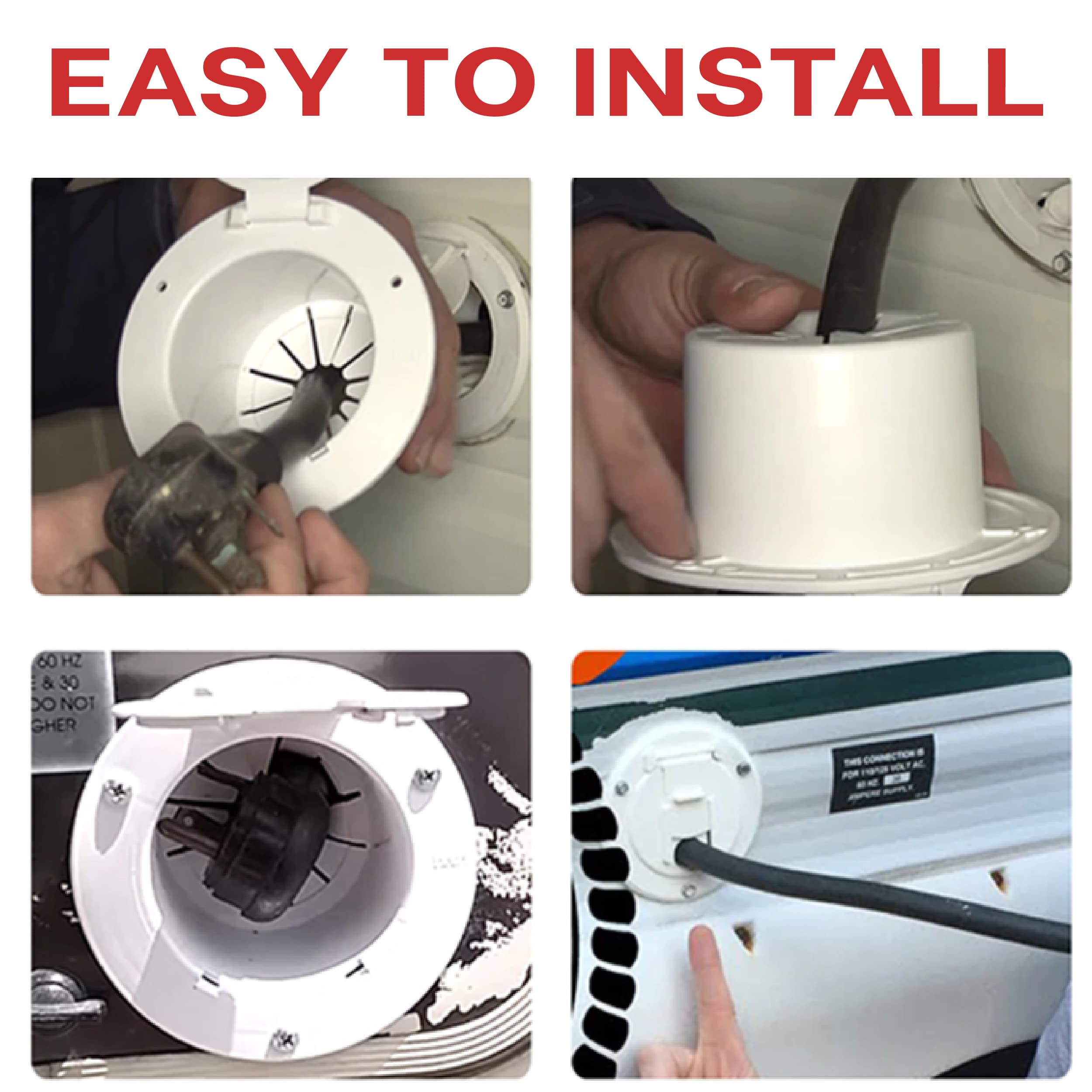 Nu-Set | Rv Electrical Cable Hatch | Electrical Cable Hatch | Rv Accessories & Door Hardware,Rv011 (White)