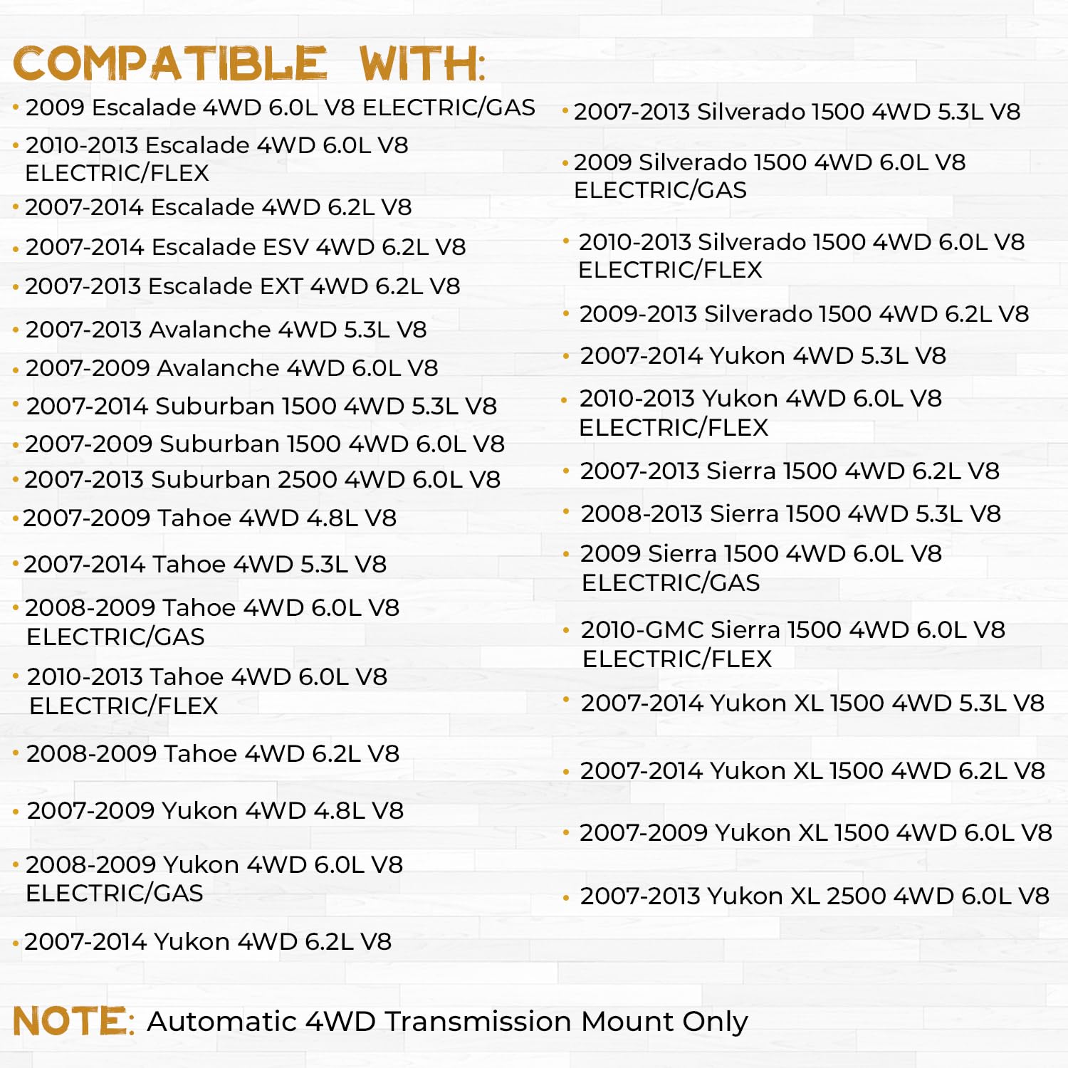 Set Of 3, Front Motor Mount And Trans Mount Compatible With 2007-2013 Silverado Sierra 1500 5.3L 6.0L 6.2L 4Wd Auto Trans Engine