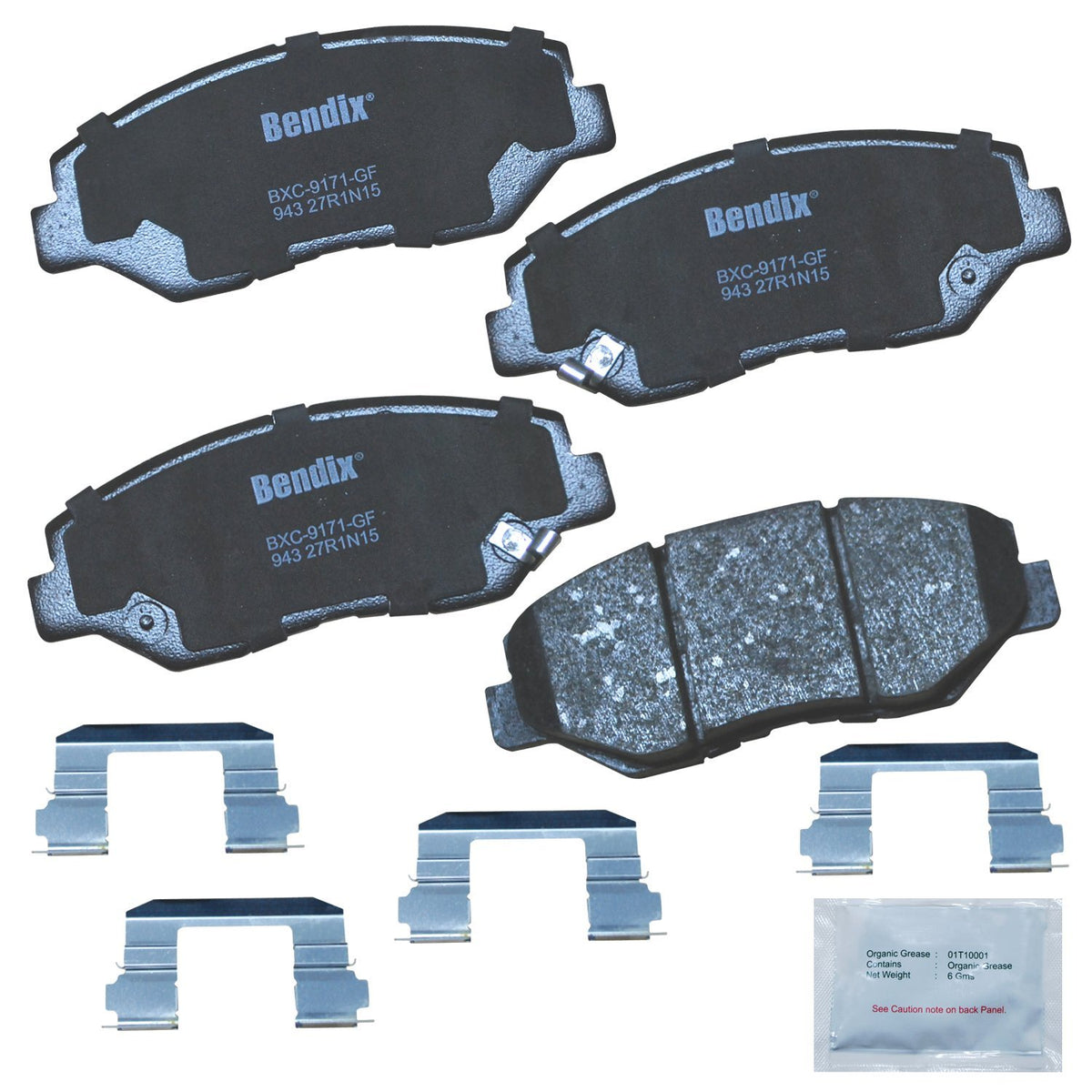 Bendix Priority1 Cfc943 Ceramic Front Brake Pads For Honda Pilot 2008-2003
