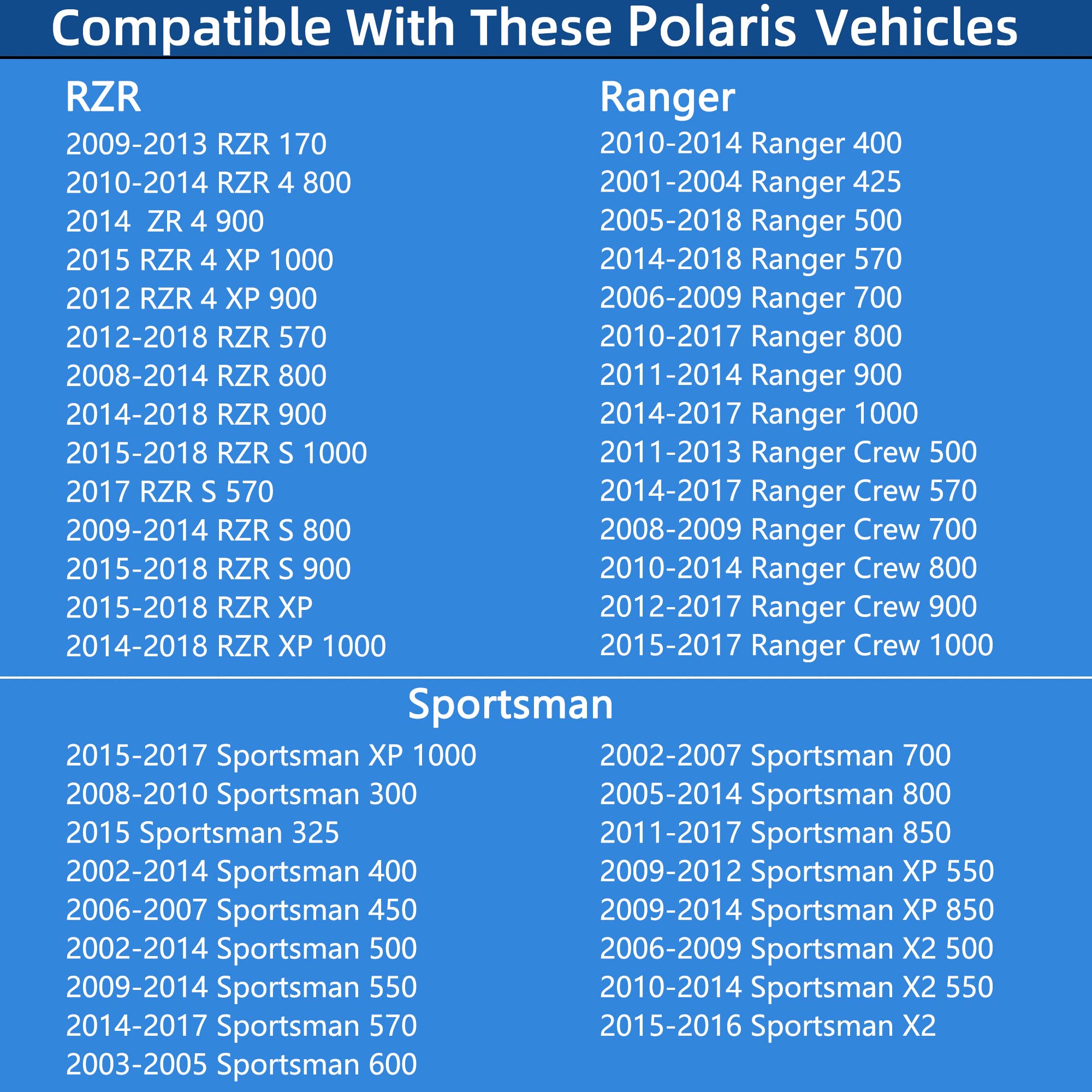 Ignition Key Switch 3 Position 6 Pins For 2001-2018 Polaris Ranger, Rzr, Sportsman,170 300 325 400 425 450 500 550 570 600 700 800 850 900 1000 4,Xp,X2,Crew,Ev,Hd,S Replace 4011002 4012165 4010390