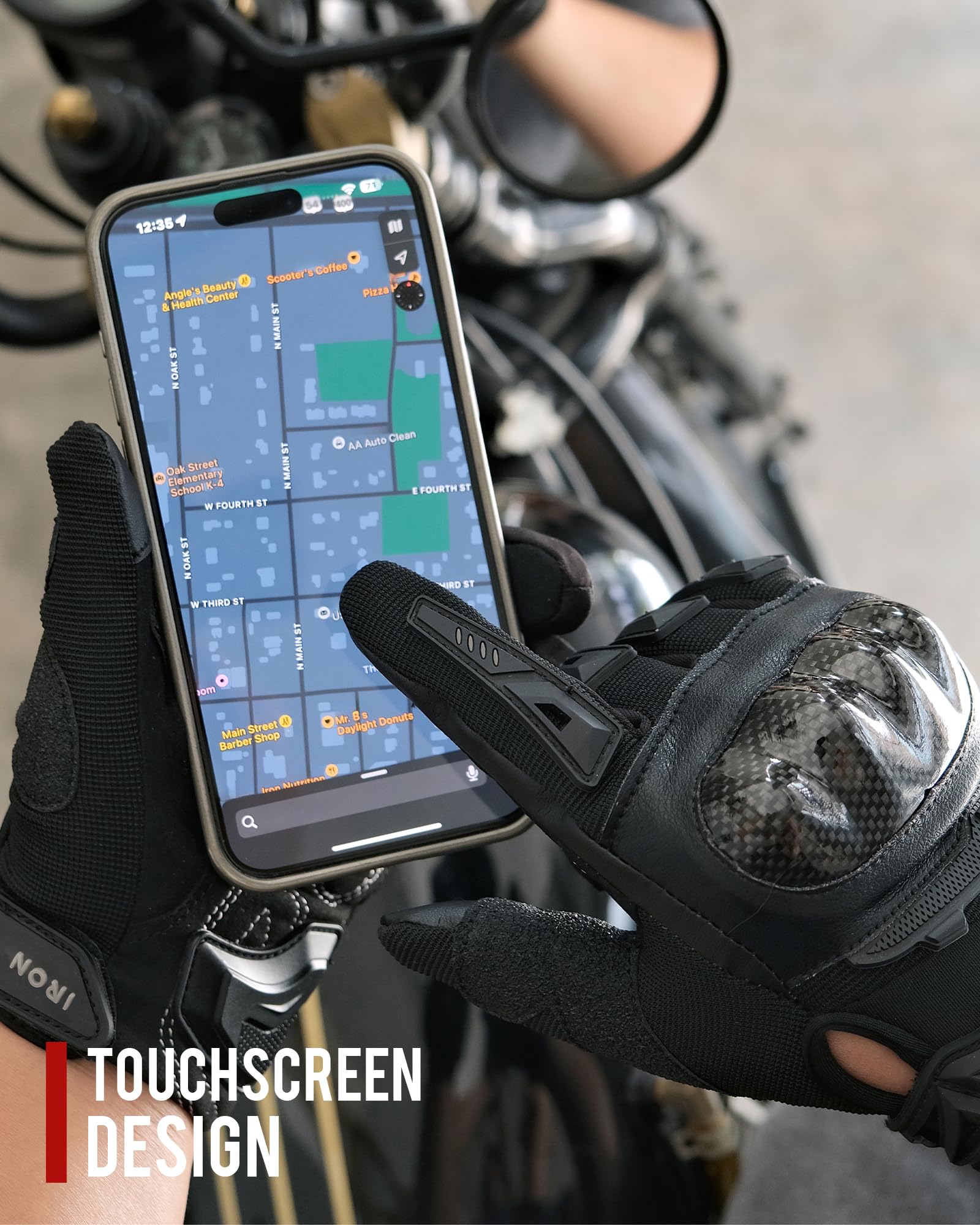 Iron Jia 'S Motorcycle Gloves For Men And Women, Summer Touchscreen Riding Gloves With Carbon Fiber Protection For Road Racing,