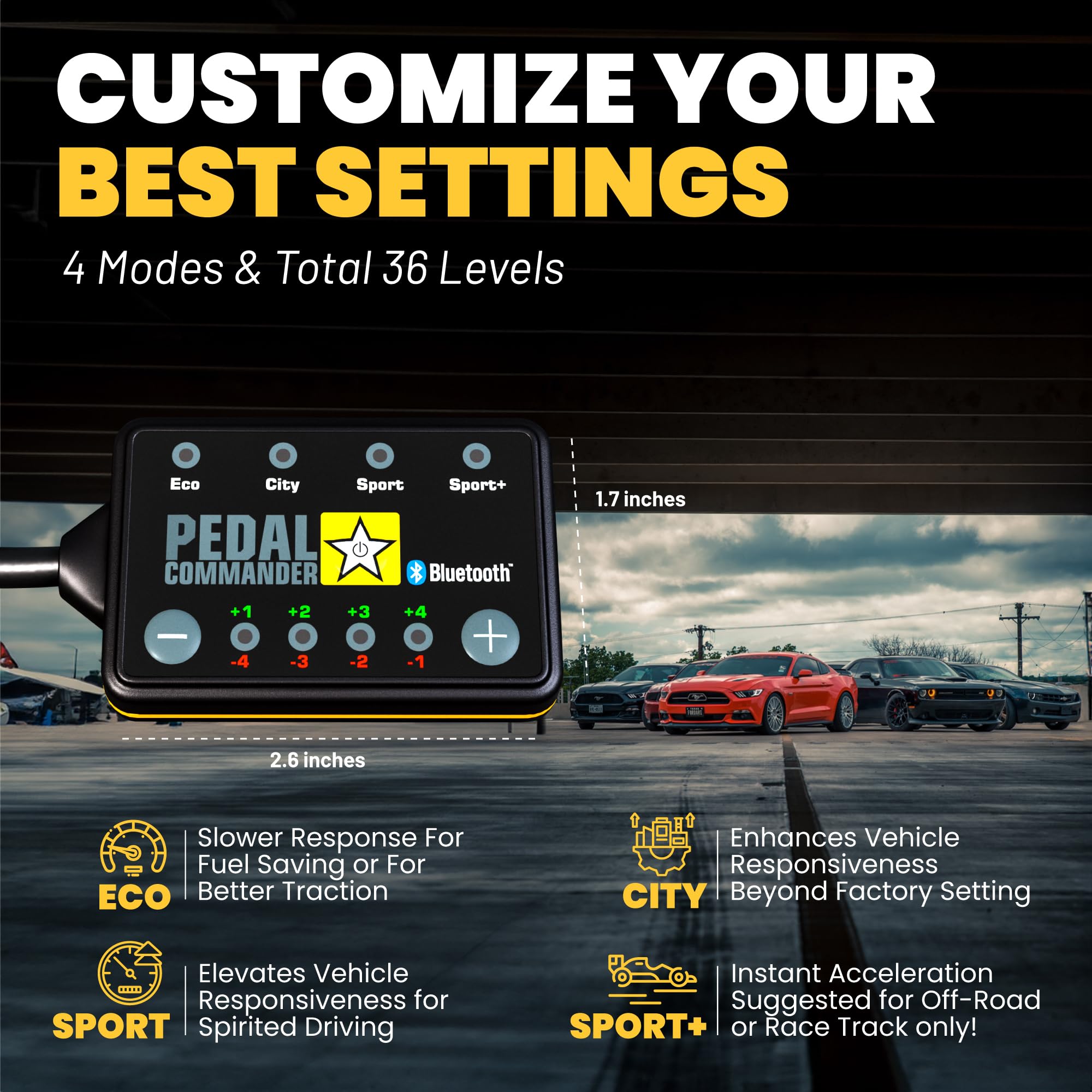 Pedal Commander For Ford F-550 2011-2025 Throttle Response Controller Fits: 3Rd,4Th Gen, Xl, Xlt, King Ranch, Lariat, Limited, P