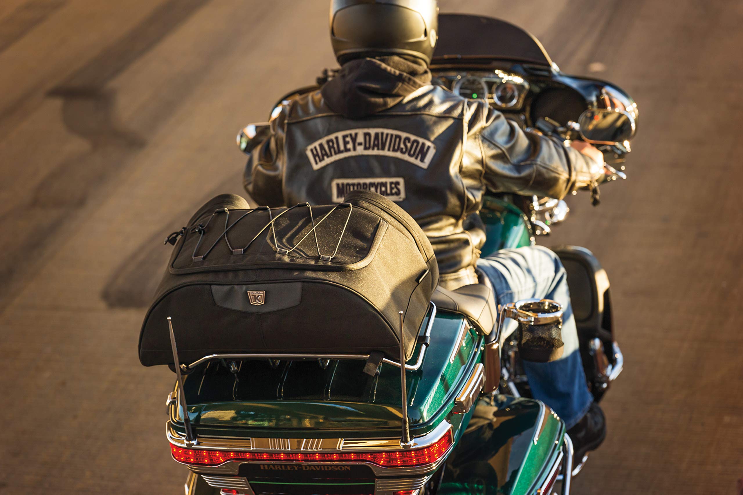 Kuryakyn 5281 Momentum Hitchhiker Motorcycle Travel Luggage: Weather Resistant Trunk Rack Bag, Black