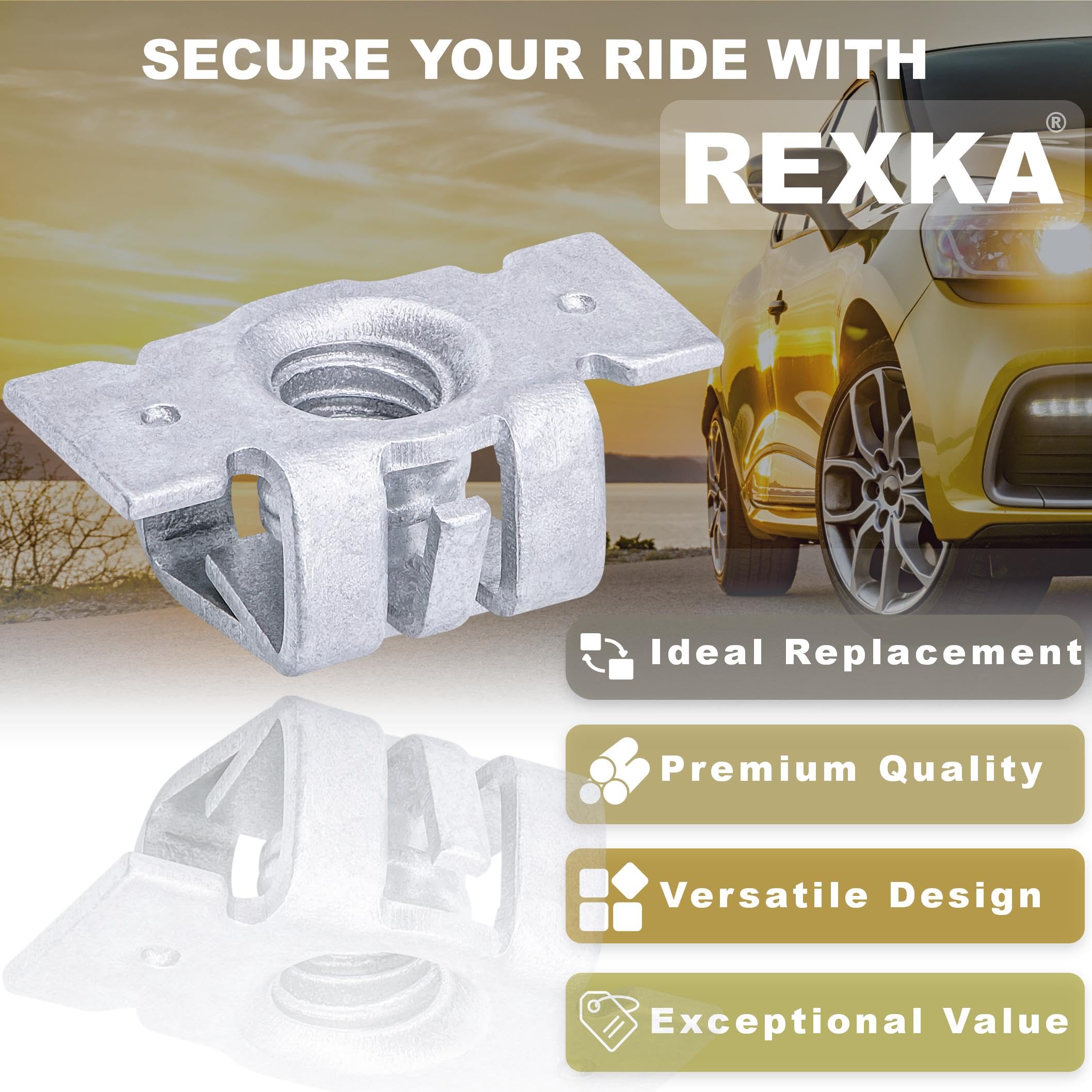 Rexka 20 Sets M4.2-1.41 (#8) Bumper Cover Fender Liner Screw Nut 11609952 11548270 For Gm Chevy Hummer Buick Cadillac Saturn Cad