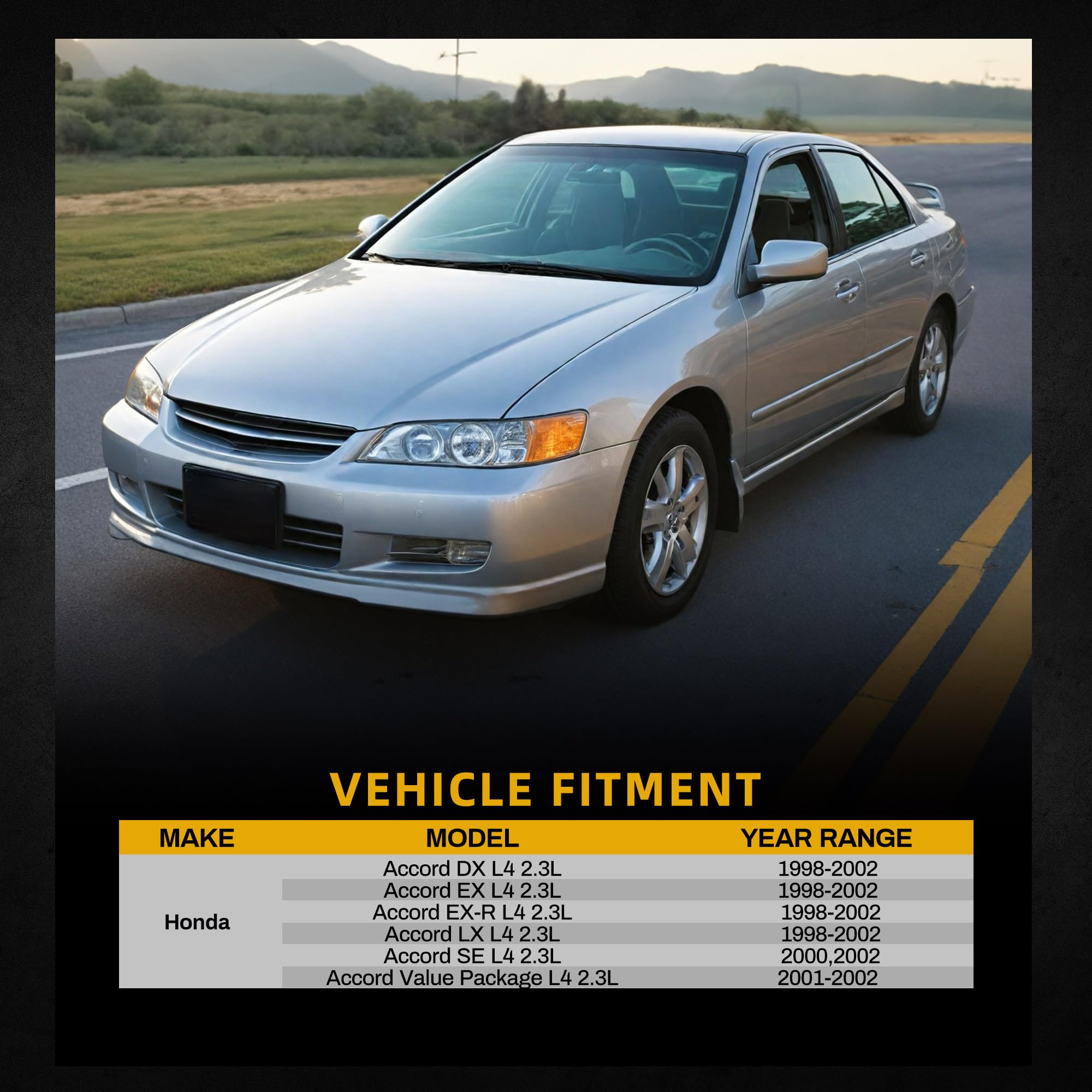 Dwvo Radiator Complete Radiator Compatible With 1998-2002 Accord 2.3L Eng F23A1/A4/A5 19010Paaa51 19010Paaa53 19010Paaa03