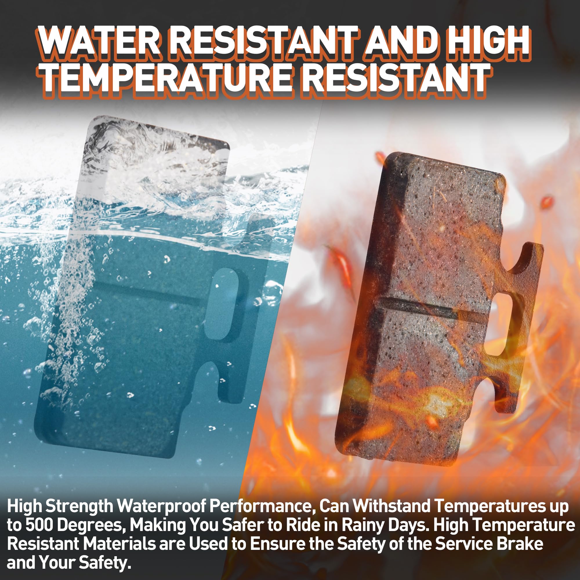 WOOSTAR Front Disc Brake Pads Replacement for 50cc 70cc 90cc 110cc 125cc 150cc GY6 Baja Jonway Lance Dirt Pit Bike Chinese ATV 4