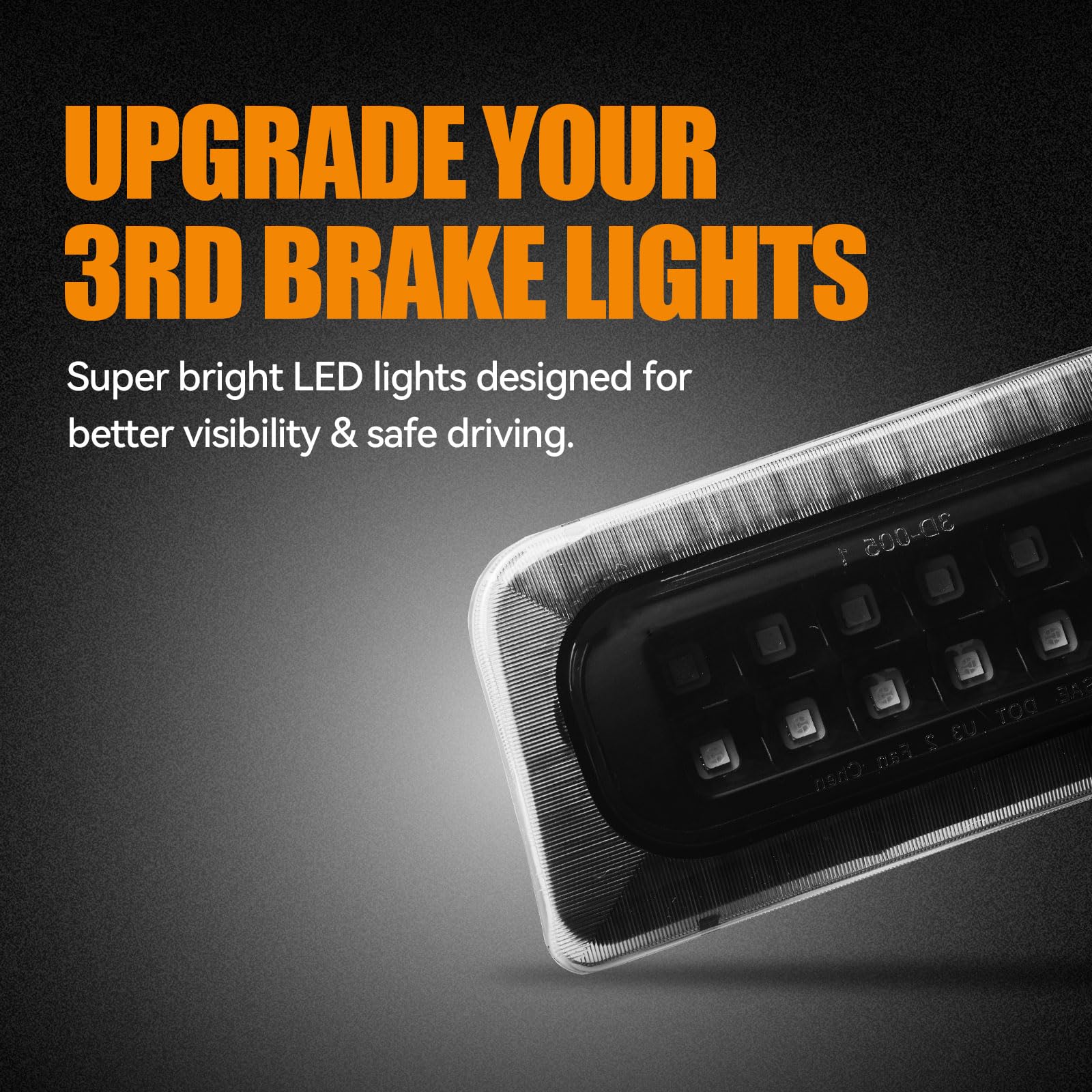 Cxdar Third 3Rd Brake Light Led For 1994-2003 Chevy S10/Gmc Sonoma Standard Cab, High Mount Rear Brake Lights Assembly For 1996-