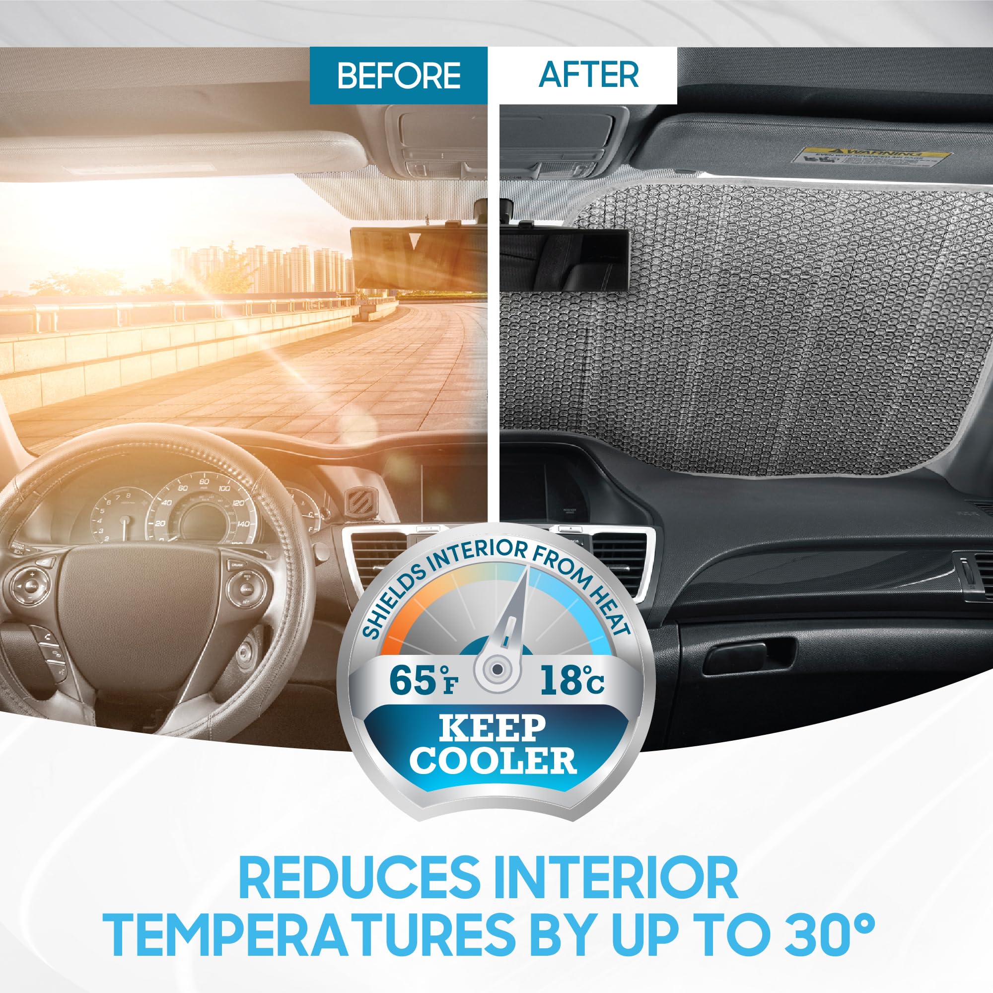 Bdk Iridescent Mermaid, Hologram Foil, Chameleon Front Windshield Sun Shade, Double Bubble Accordion Folding Auto Sunshade For C