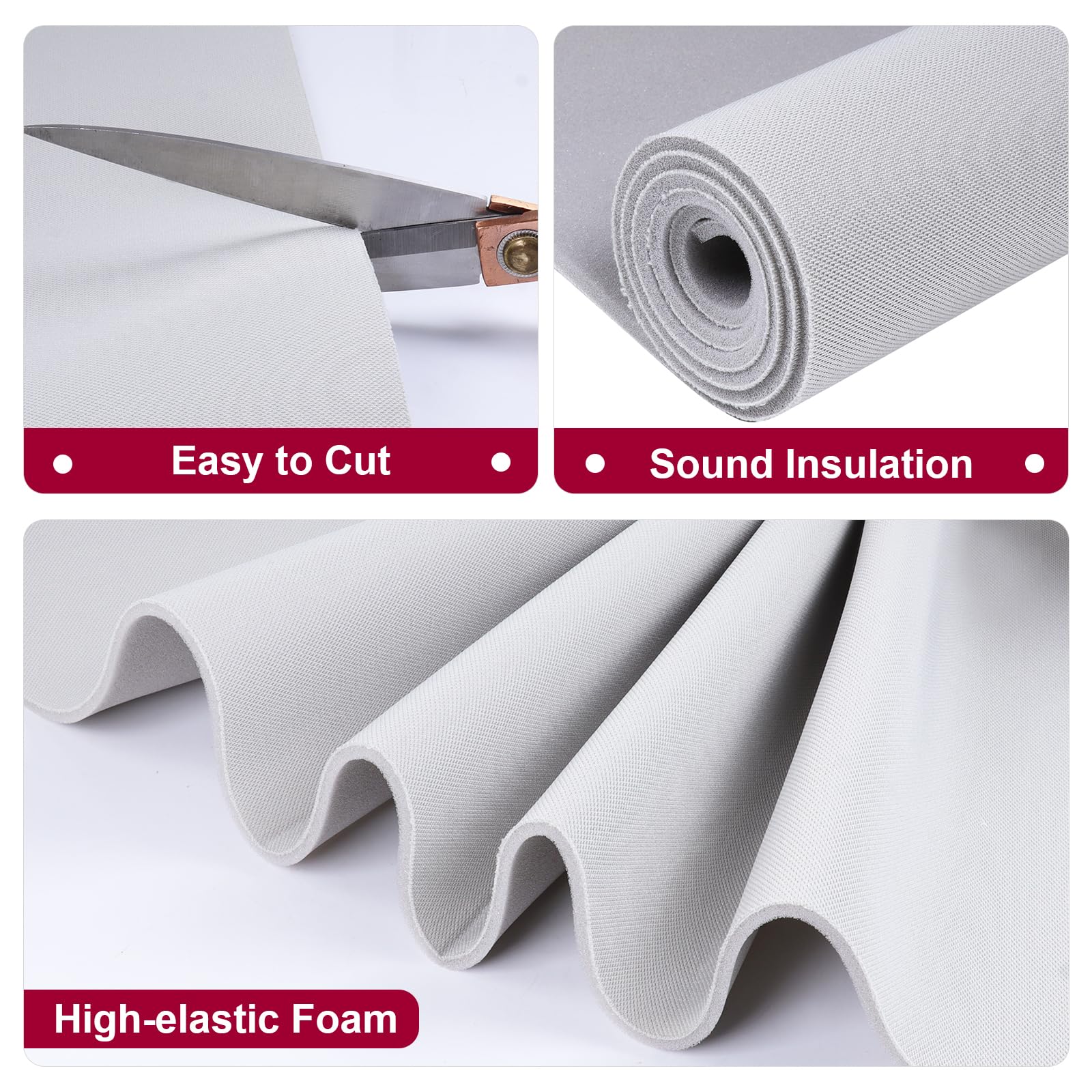 SBWLKJ Headliner Fabric Mesh Type with Foam Backing 60'' Wide by 24'' Flat Knit Headliner Material Car Roof Upholstery Fabric fo