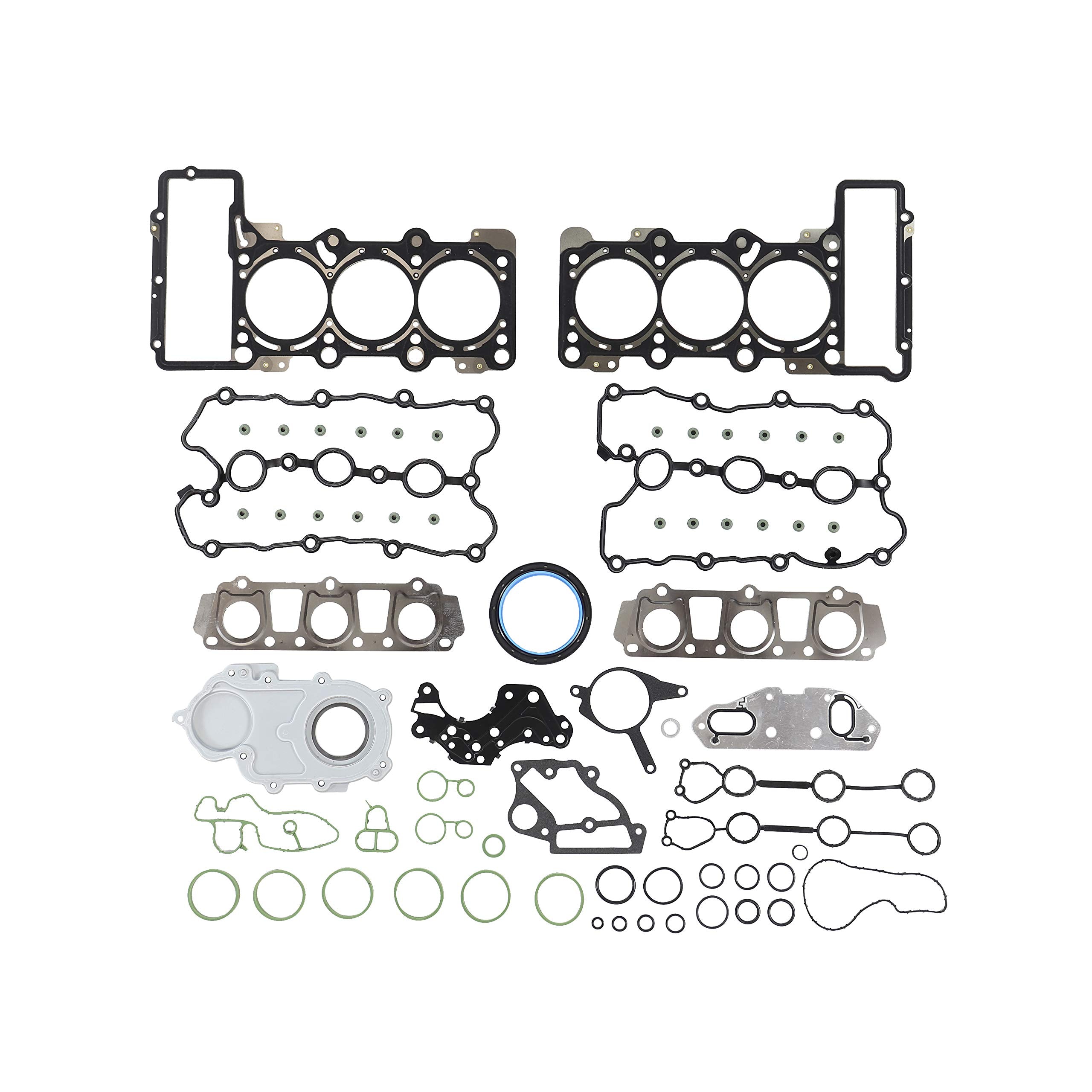 DNJ FGS8014 Full Gasket Sealing Set for 2005-2009 / Audi / A4, A4 Quattro, A6, A6 Quattro / 3.2L / DOHC / V6 / 24V / 3123cc / BKH