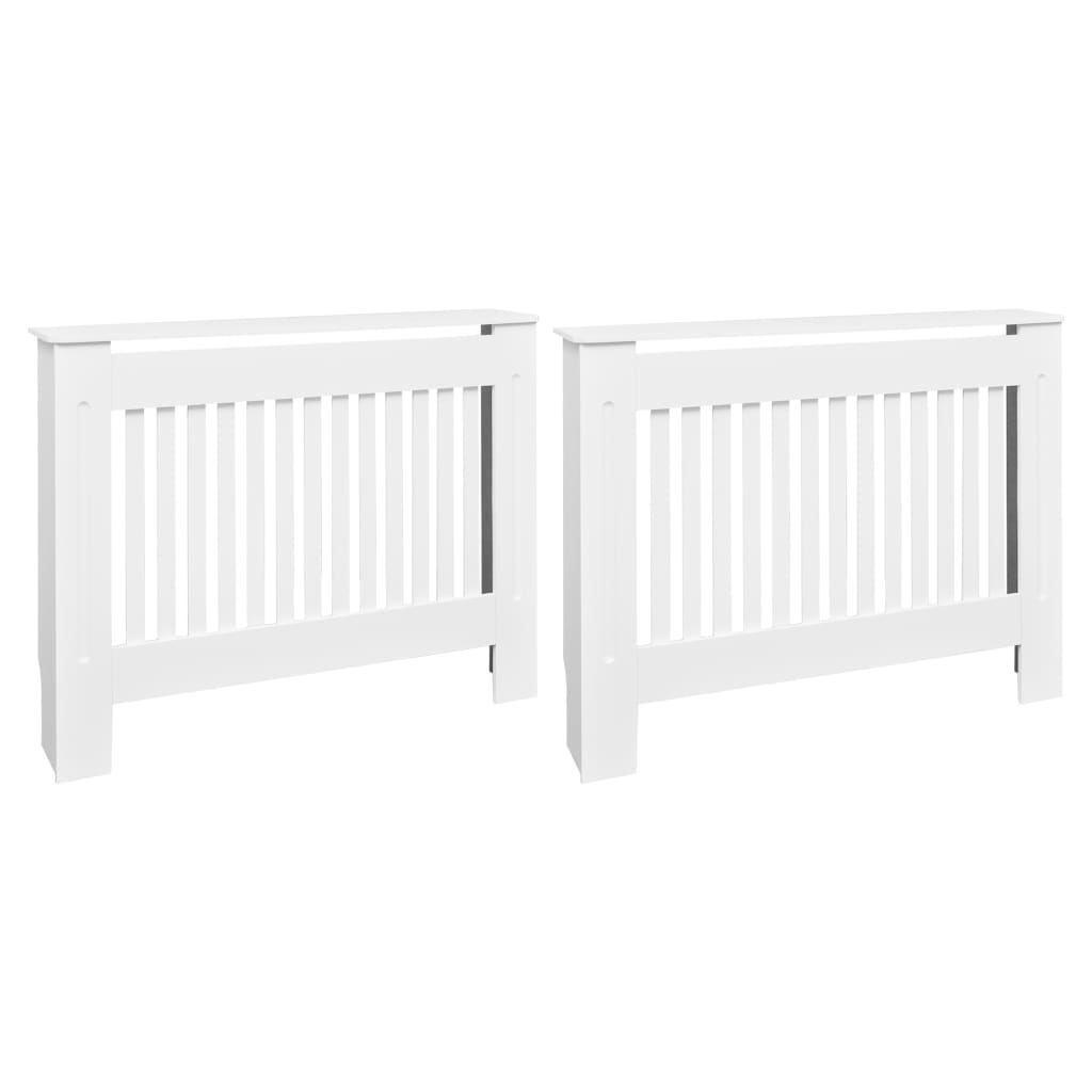 Vidaxl Radiator Covers 2 Pcs White Mdf 44.1''