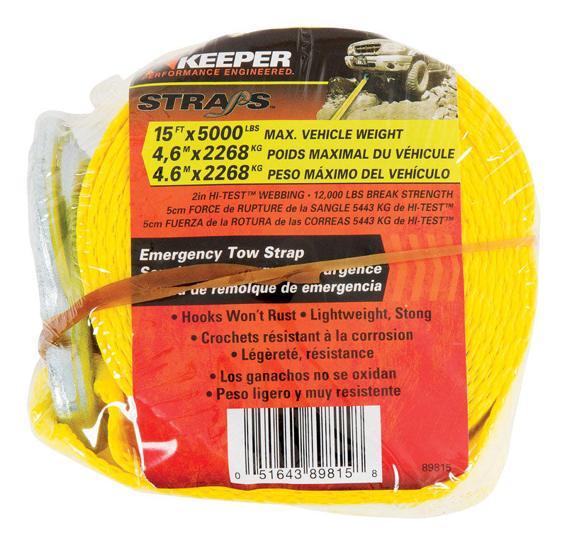 TOW STRAP 15FT YLW 5000# (Pack of 1)
