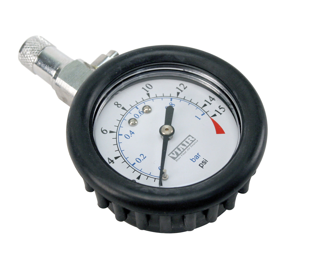 2.0'' Tire Gauge W/Boot (0 To 15 Psi)