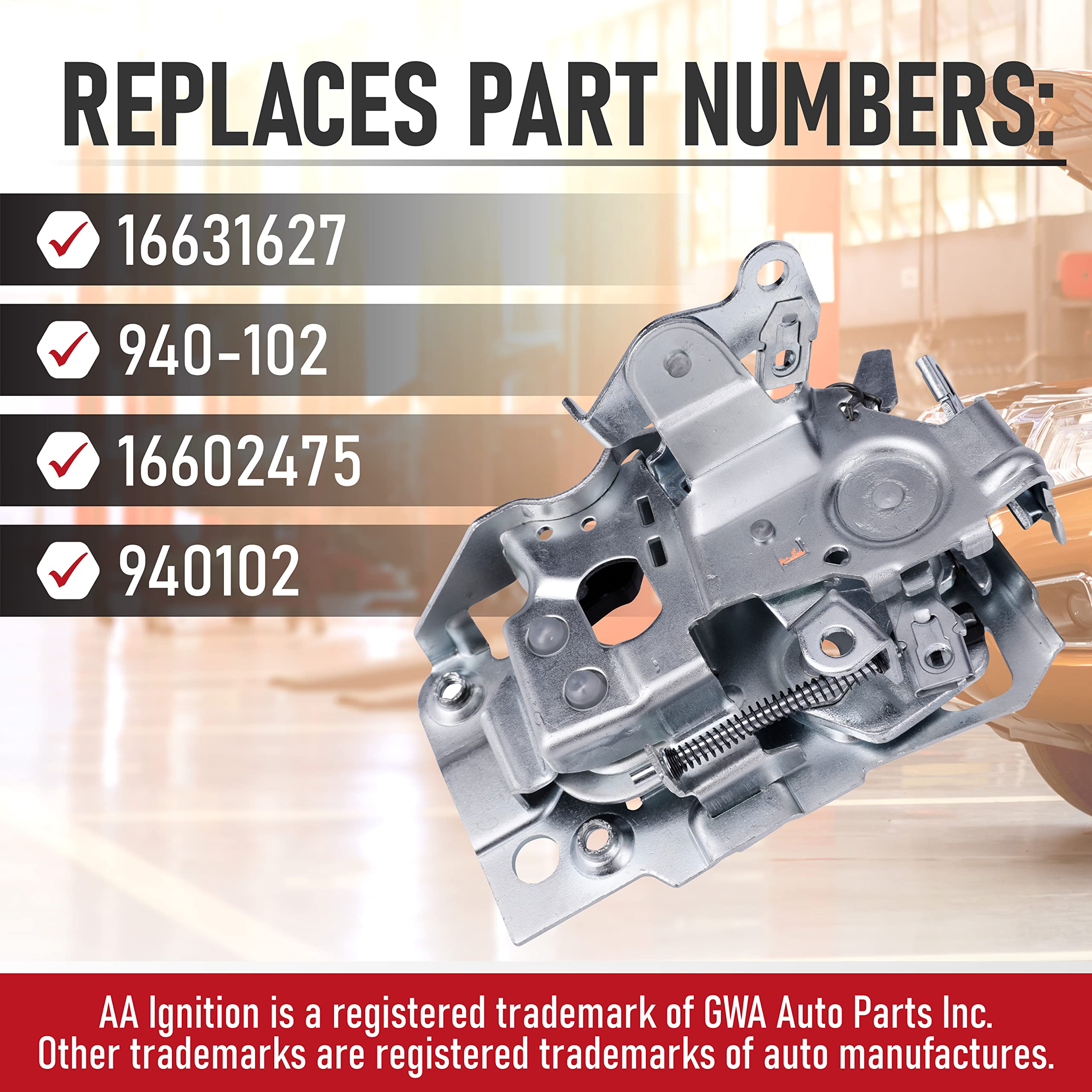 Replacement Door Latch Lock Actuator - Front Left Driver Side - Replaces 940-102, 16631627, 16602475 - Compatible With Chevy And