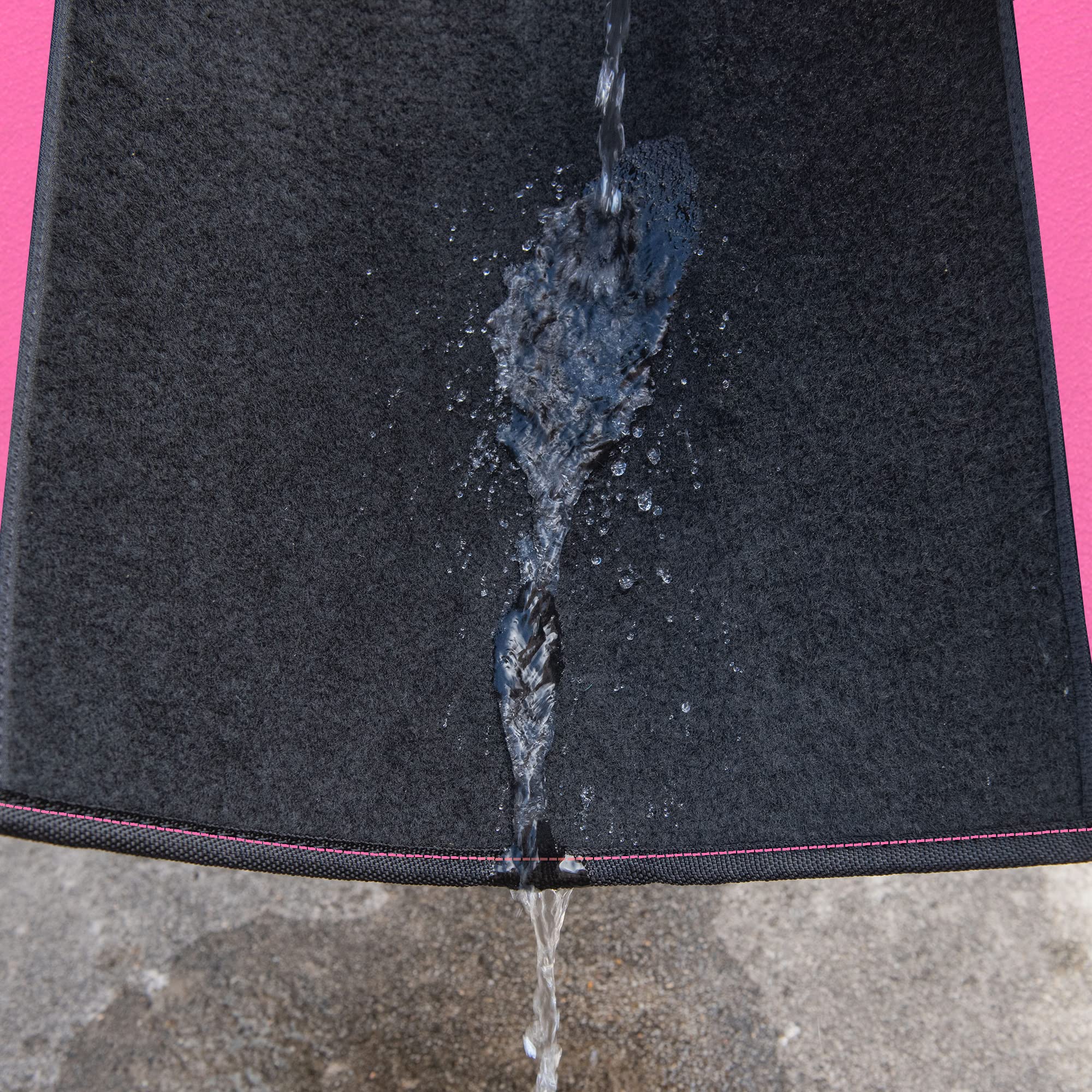 Car Pass Rainbow Waterproof Universal Fit Faux Leather Car Carpet- Anti-Slip Nibbed Backing Floor Mats For Suv, Vans,Sedans,Truc