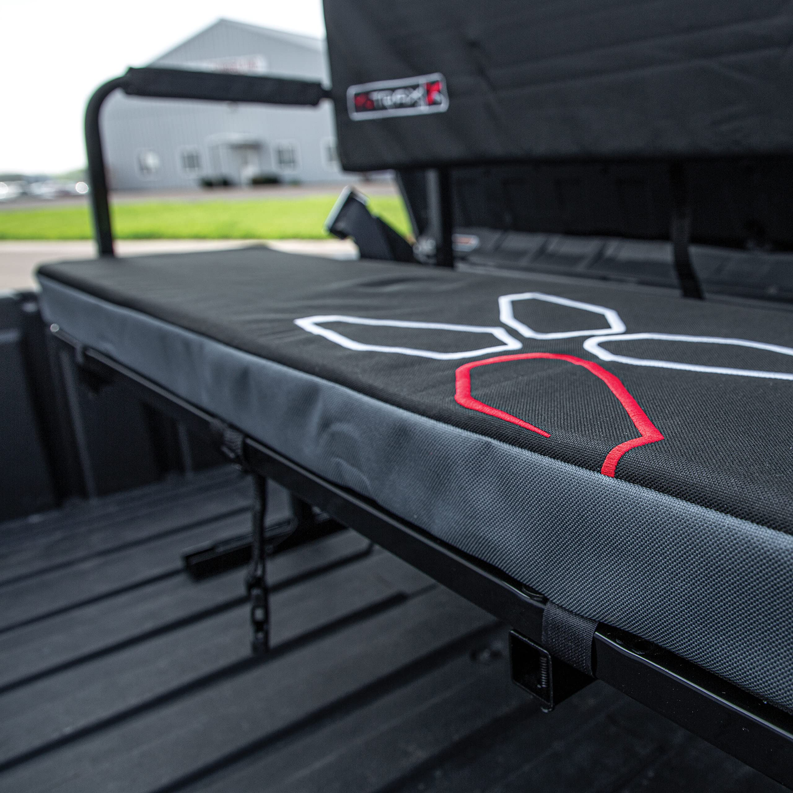 Yutrax Universal Mount Utv Jump Seat, Utv Accessory, Increase Seating Capacity, Heavy-Duty Steel Frame, Padded Seat & Backrest,