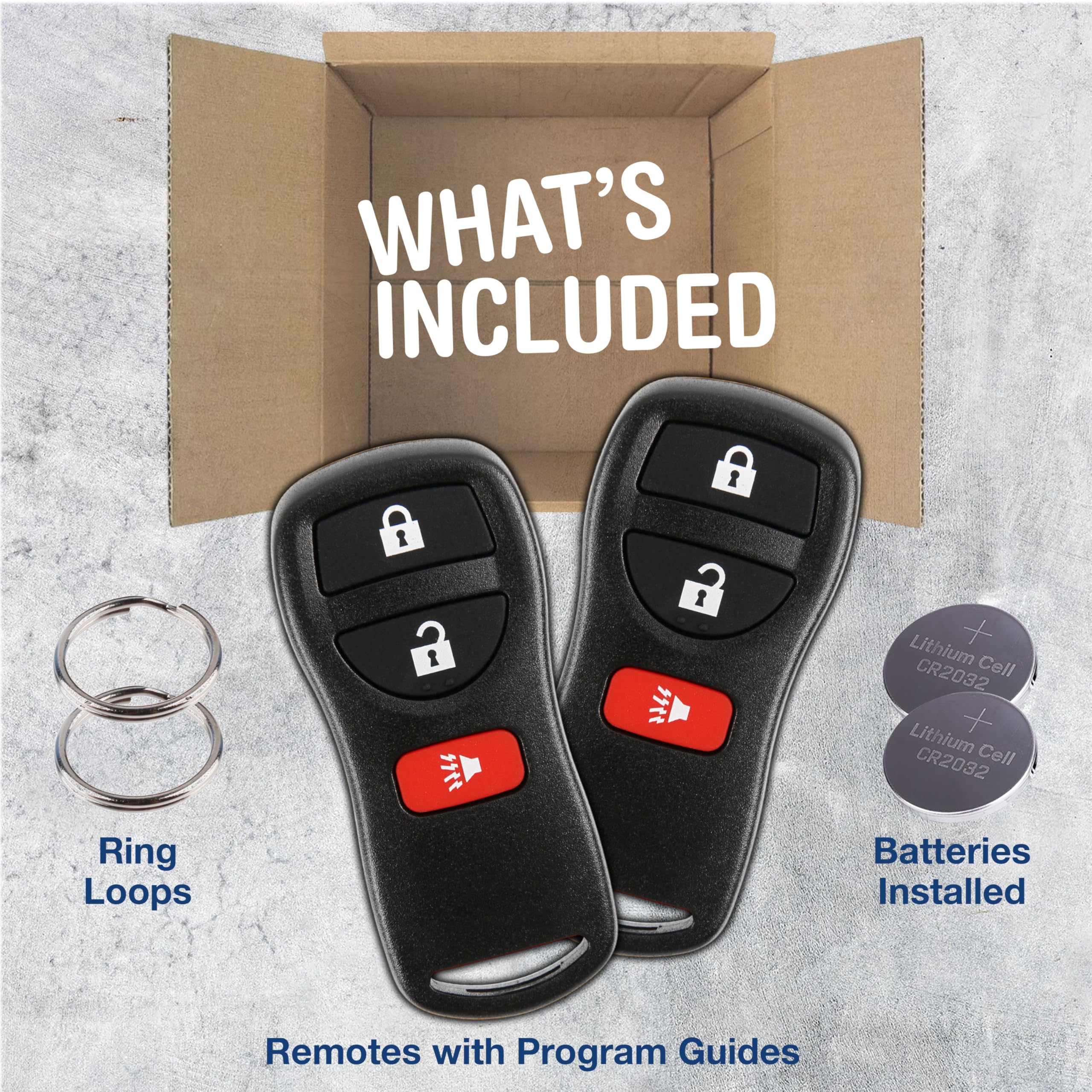 Keylessoption Keyless Entry Remote Control Car Key Fob Replacement For Kbrastu15, Cwtwb1U733 (Pack Of 2)