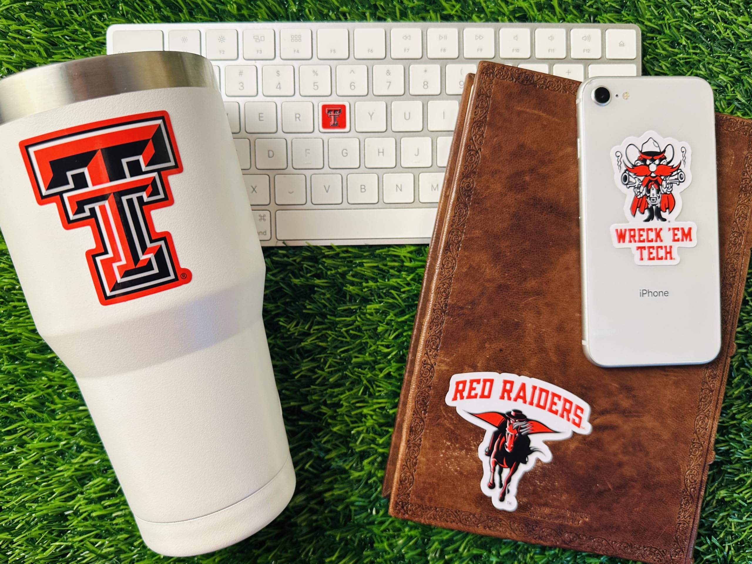 Texas Tech Stickers For Gift, Car, Water Bottle, Laptop, And Phone For Football Fans And University Graduates (Texas Tech Red Ra