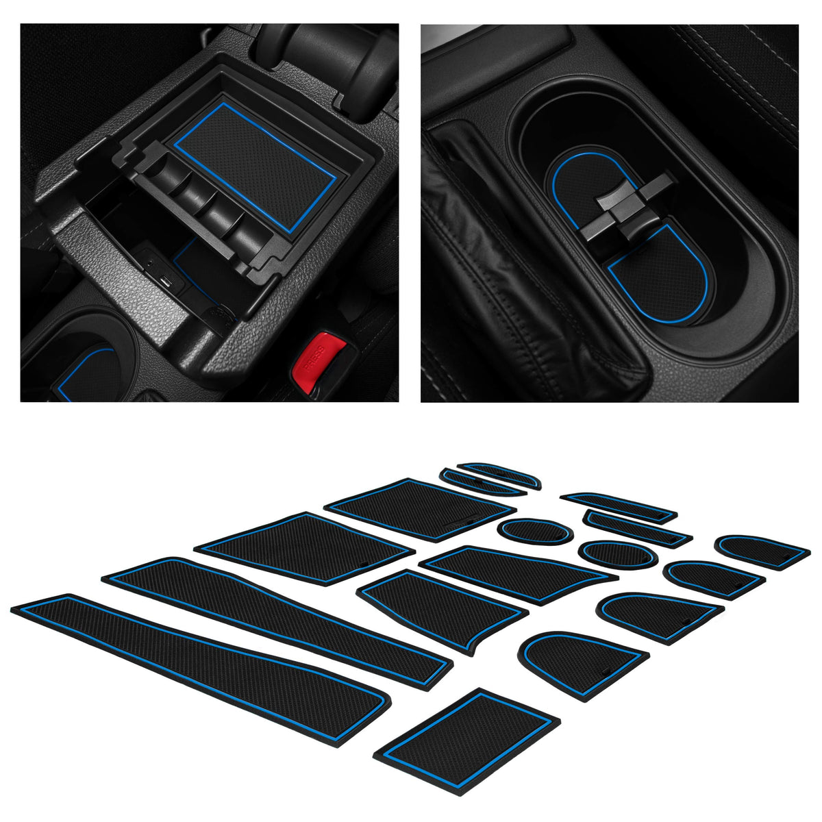 CupHolderHero Fits Subaru Forester 2014-2018 Accessories - Premium Custom Non-Slip Anti-Dust Cup Holder Inserts, Center Console 