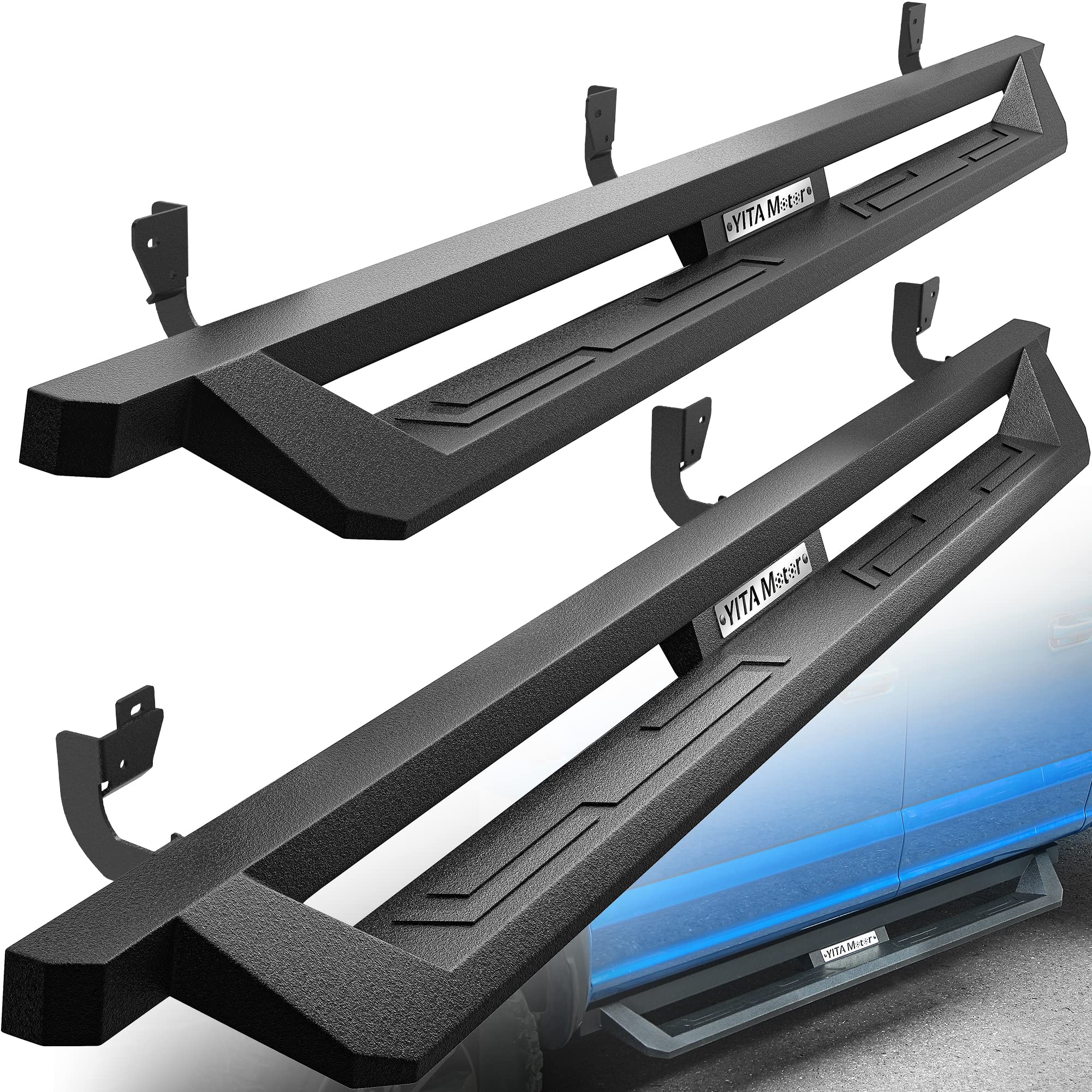 Yitamotor Drop Side Steps Compatible With 2009-2018 Dodge Ram 1500 & 2010-2024 2500 3500 Crew Cab, 2019-2024 1500 Classic, Off-R