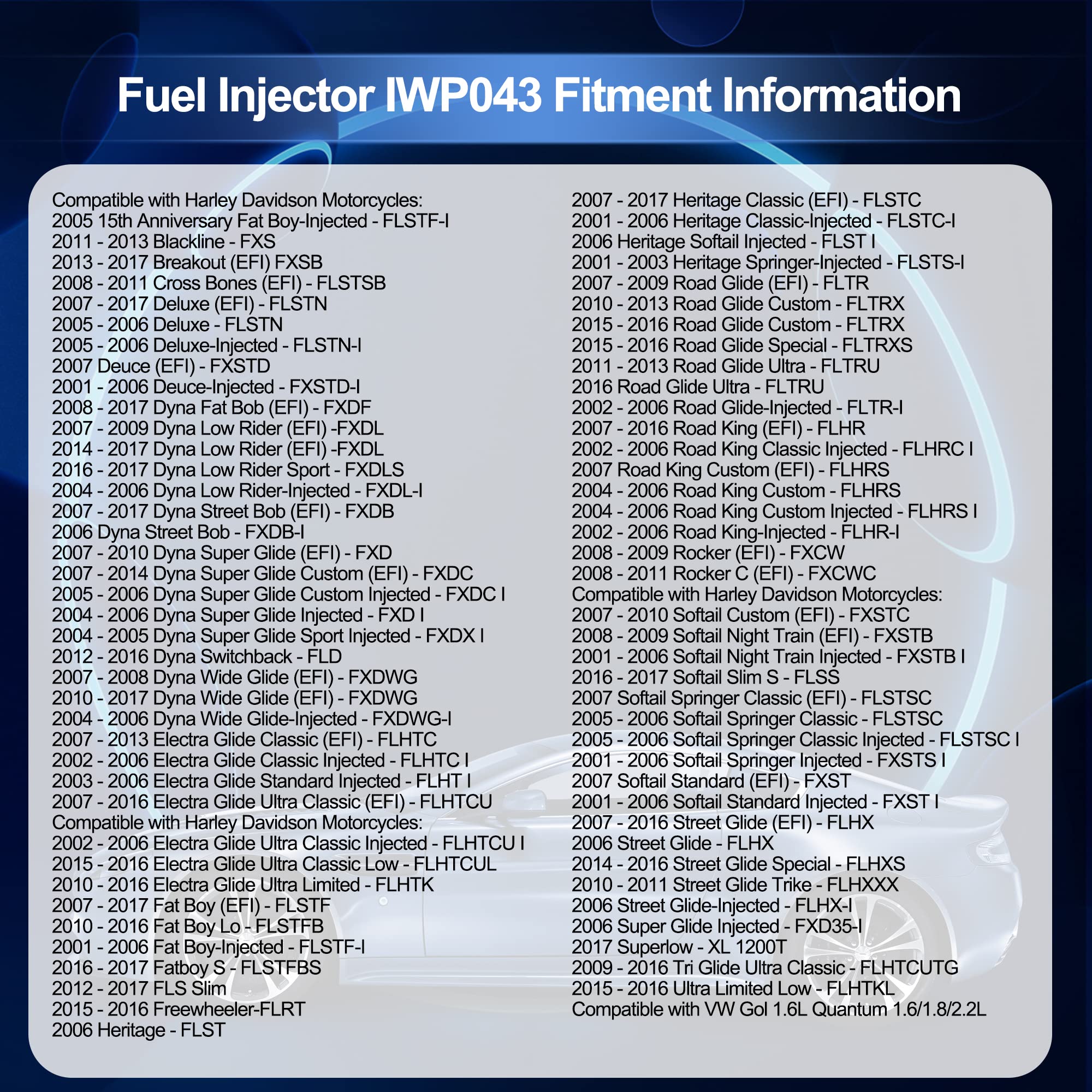 HiSport IWP043 Racing Fuel Injectors for Ducati Monster 696 SS800 M620 Weber Marelli - Pack of 2