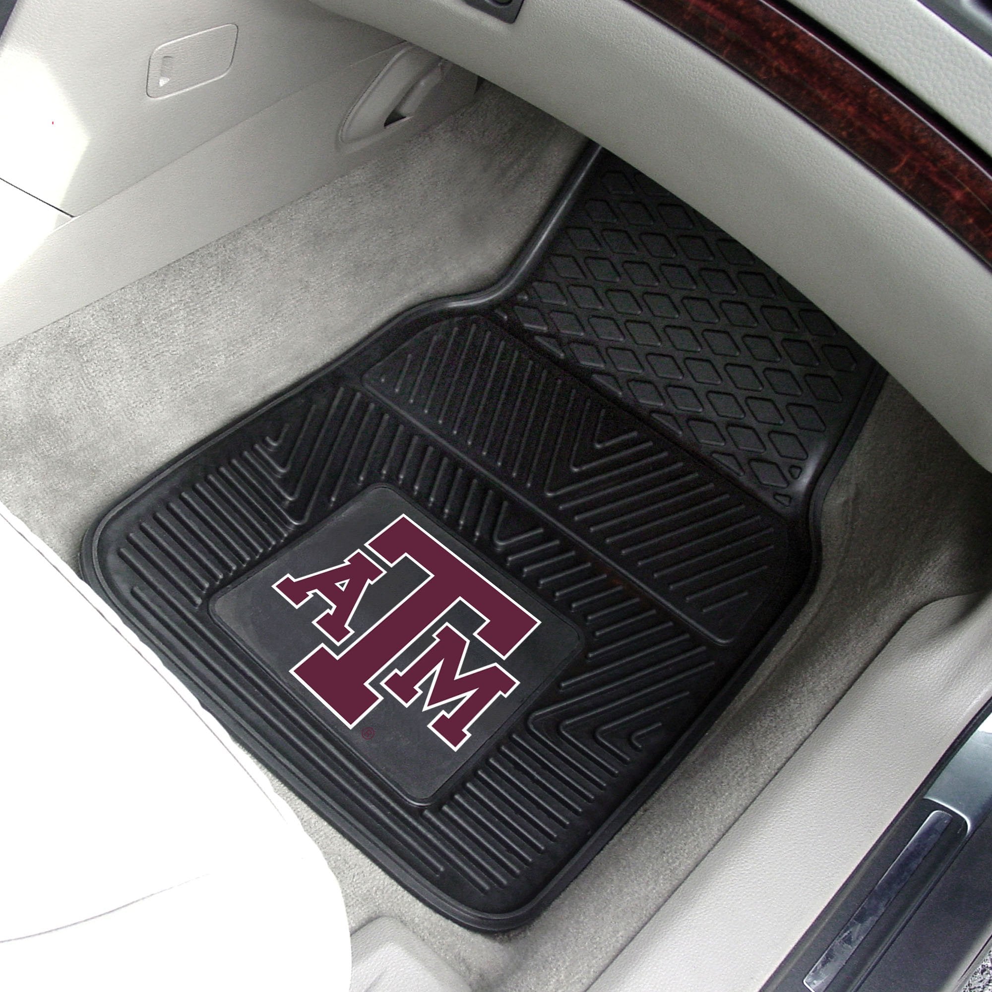 Fanmats Texas A&M University Aggies Set of 4 Car Mats for Cars, SUV, Pickups - All Weather Protection, Deep Reservoir Design, Un