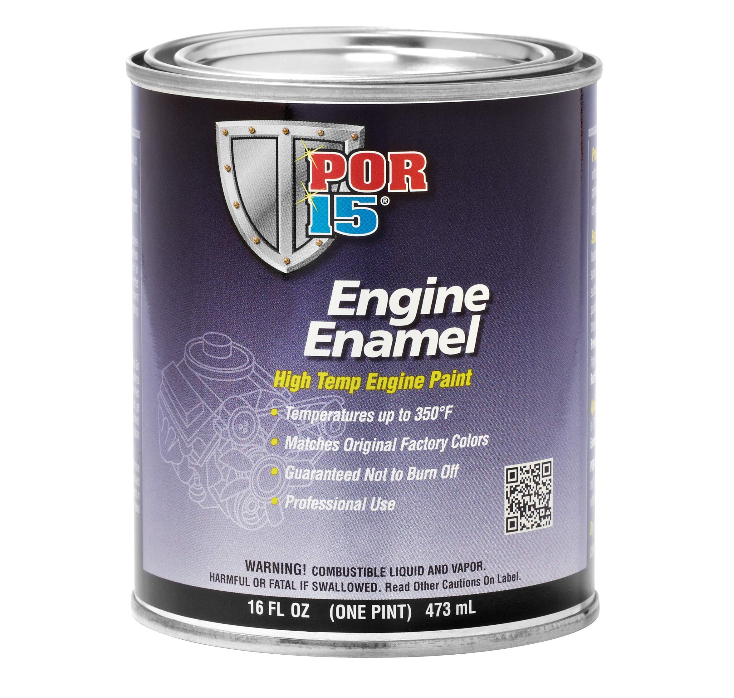 Por-15 Engine Enamel, High Temperature Engine Paint, 16 Fluid Ounces, White