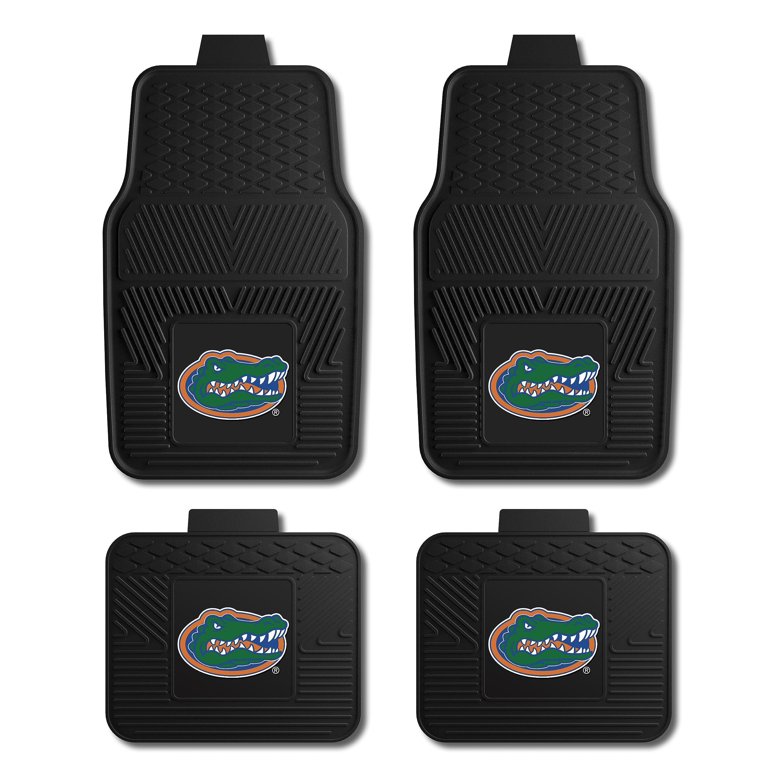 Fanmats University of Florida Gators Set of 4 Car Mats for Cars, SUV, Pickups - All Weather Protection, Deep Reservoir Design, U