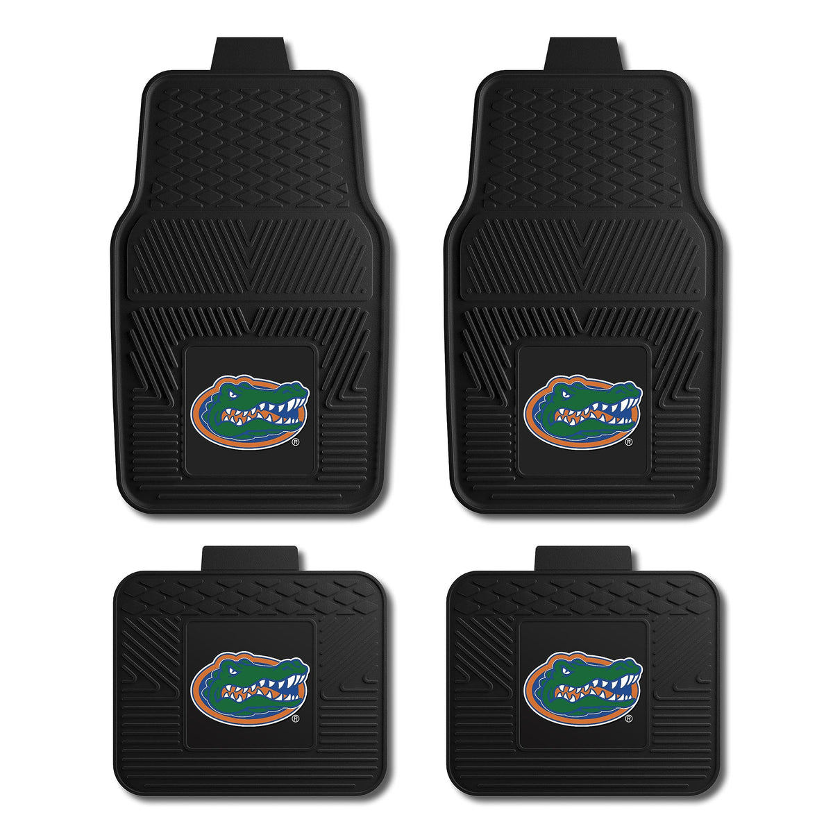 Fanmats University of Florida Gators Set of 4 Car Mats for Cars, SUV, Pickups - All Weather Protection, Deep Reservoir Design, U