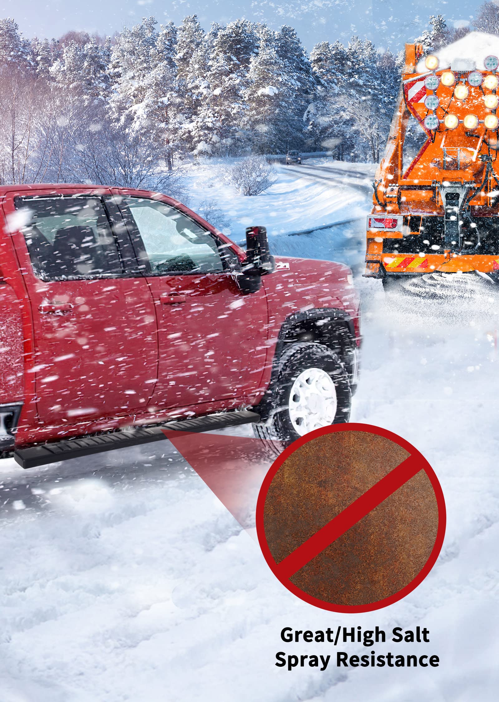 Yitamotor 6 Inches Running Boards Compatible With 2019-2025 Chevy Silverado/Gmc Sierra 1500 Crew Cab, 2020-2025 2500Hd 3500Hd, S