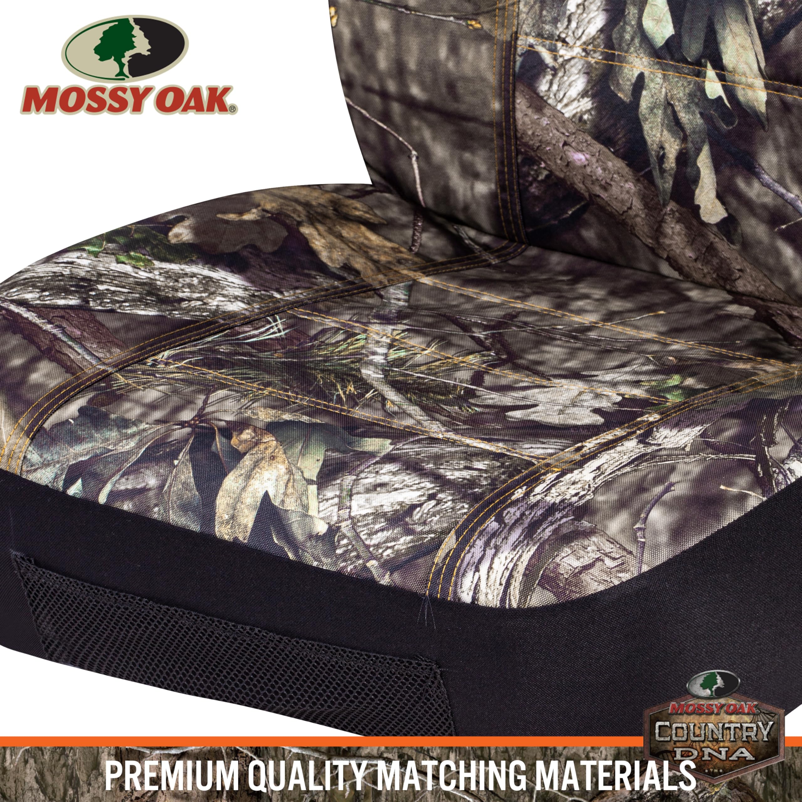 Mossy Oak Front Camo Seat Covers Low Back - Made With Premium Rip-Stop Oxford Fabric, Airbag Compatible, Universial Fit Most Buc