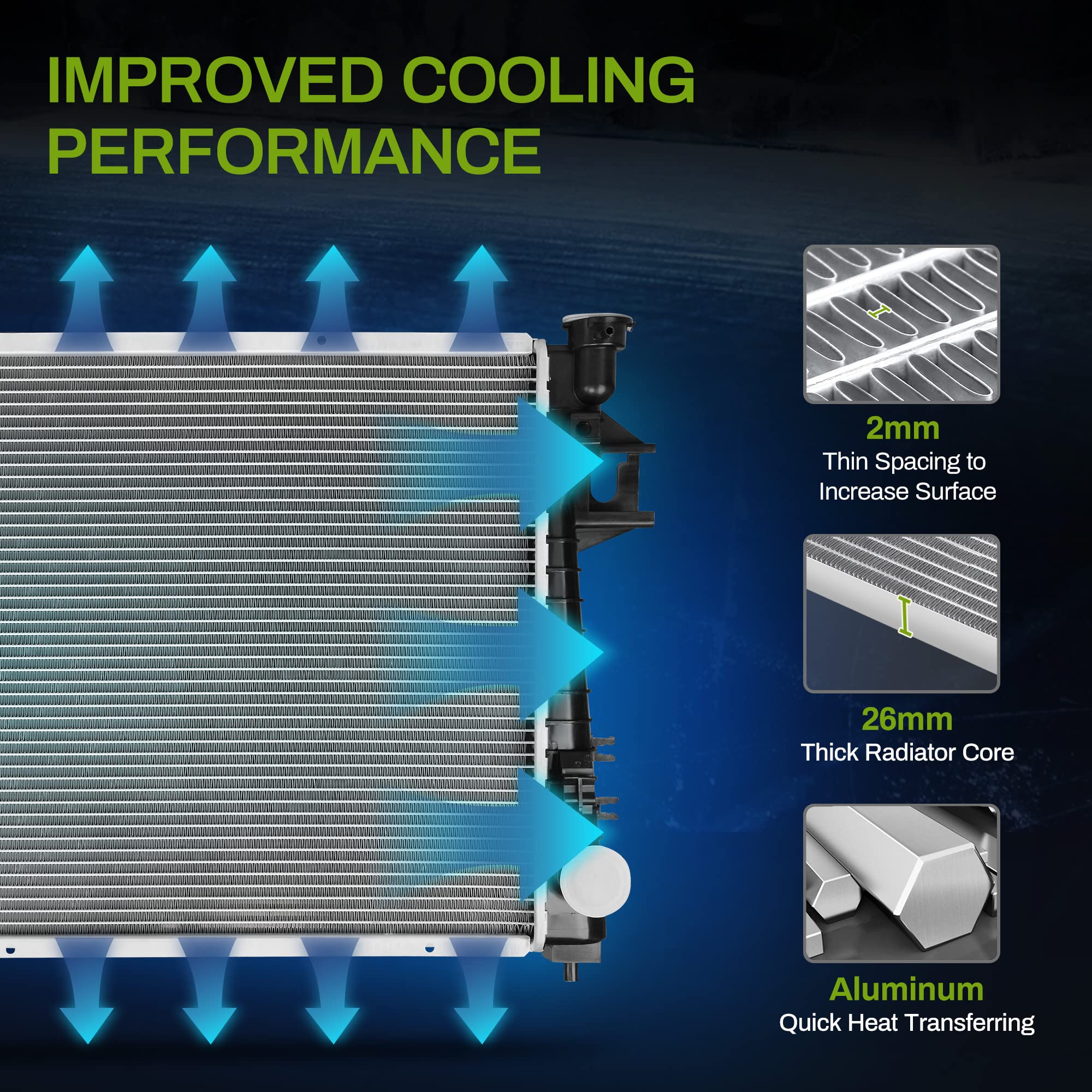 Autosaver88 Atrd1041Vc01 Radiator Compatible With 2002-2008 Dodge Ram 3500 2500 1500 Laramie St Slt 3.7 V6 4.7 5.7 5.9L V8 Atrd1