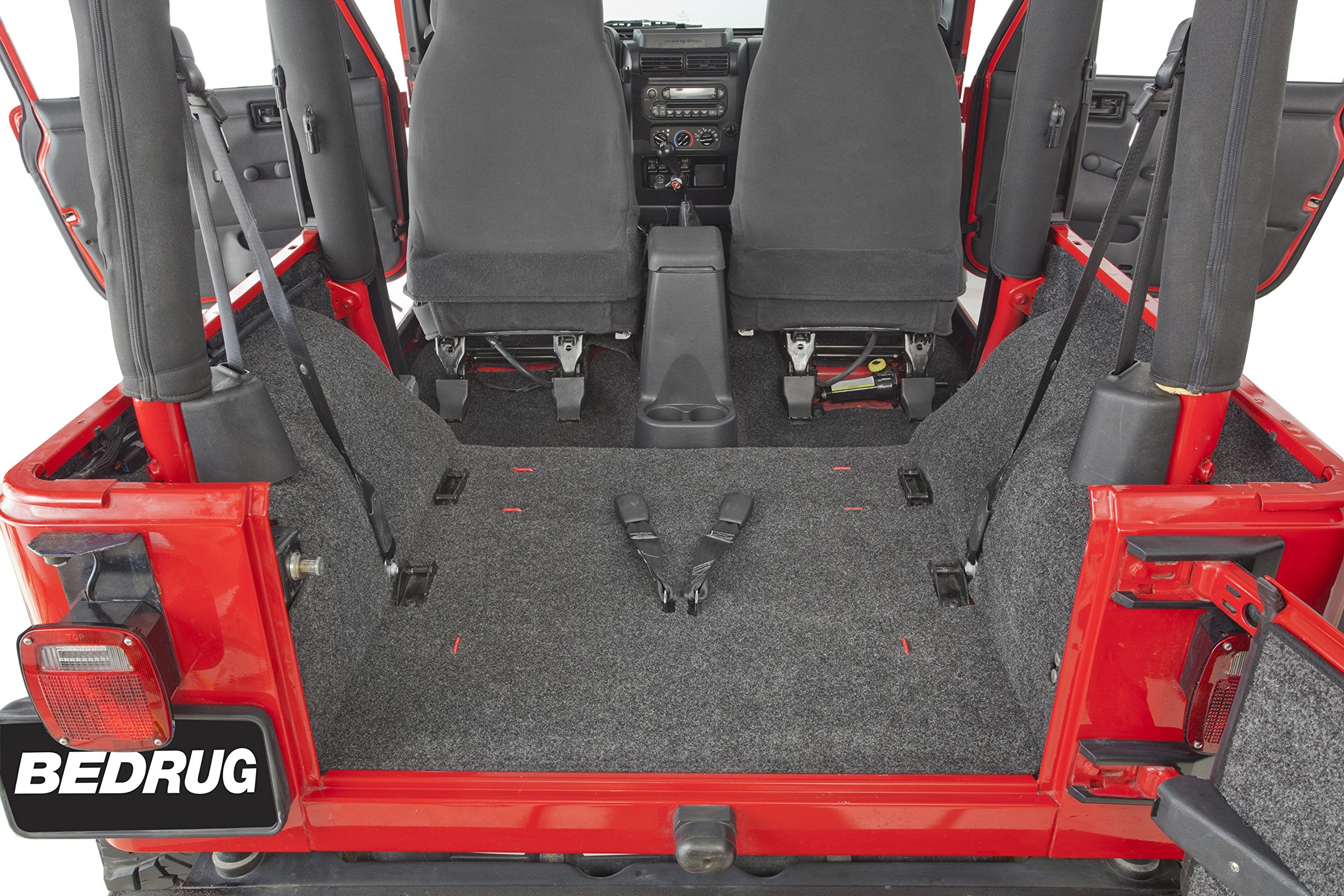 Bedrug - Jeep Cargo Kit | 1997 - 2006 Jeep Wrangler Tj, Cargo Liner W/ Tailgate Liner | Grey - 4 Pc. | Brtj97R