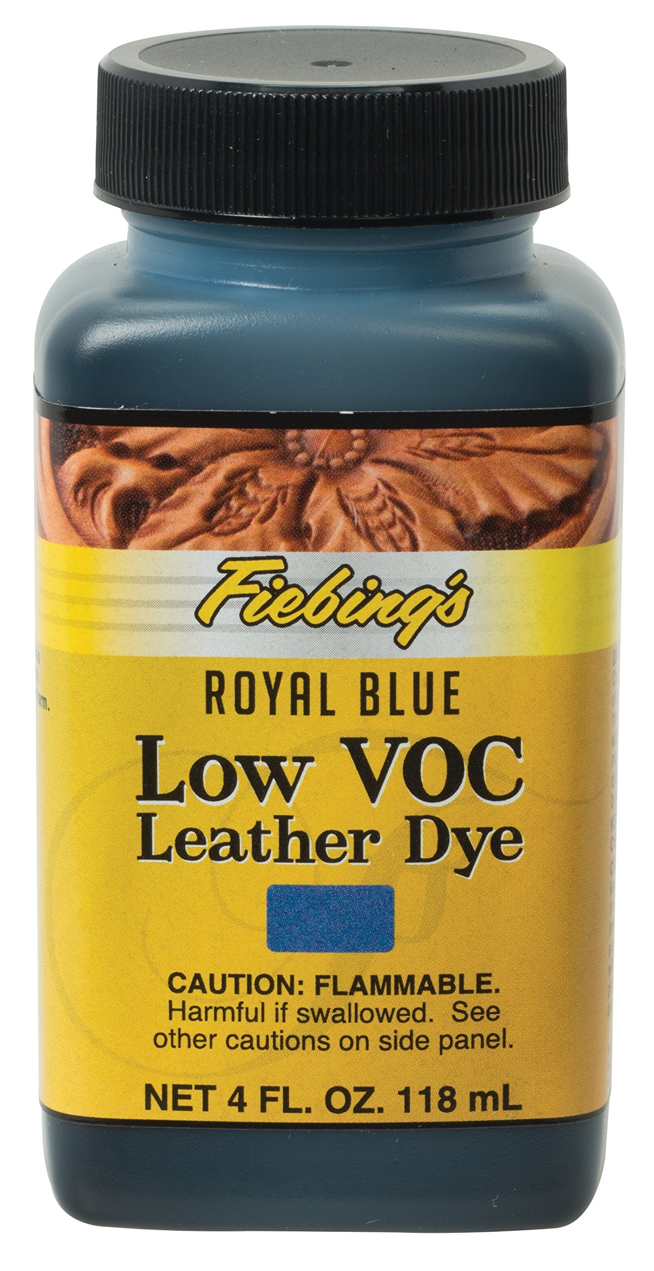 Fiebing's Low VOC Leather Dye, Royal Blue, 4 oz.,50-2043-BL