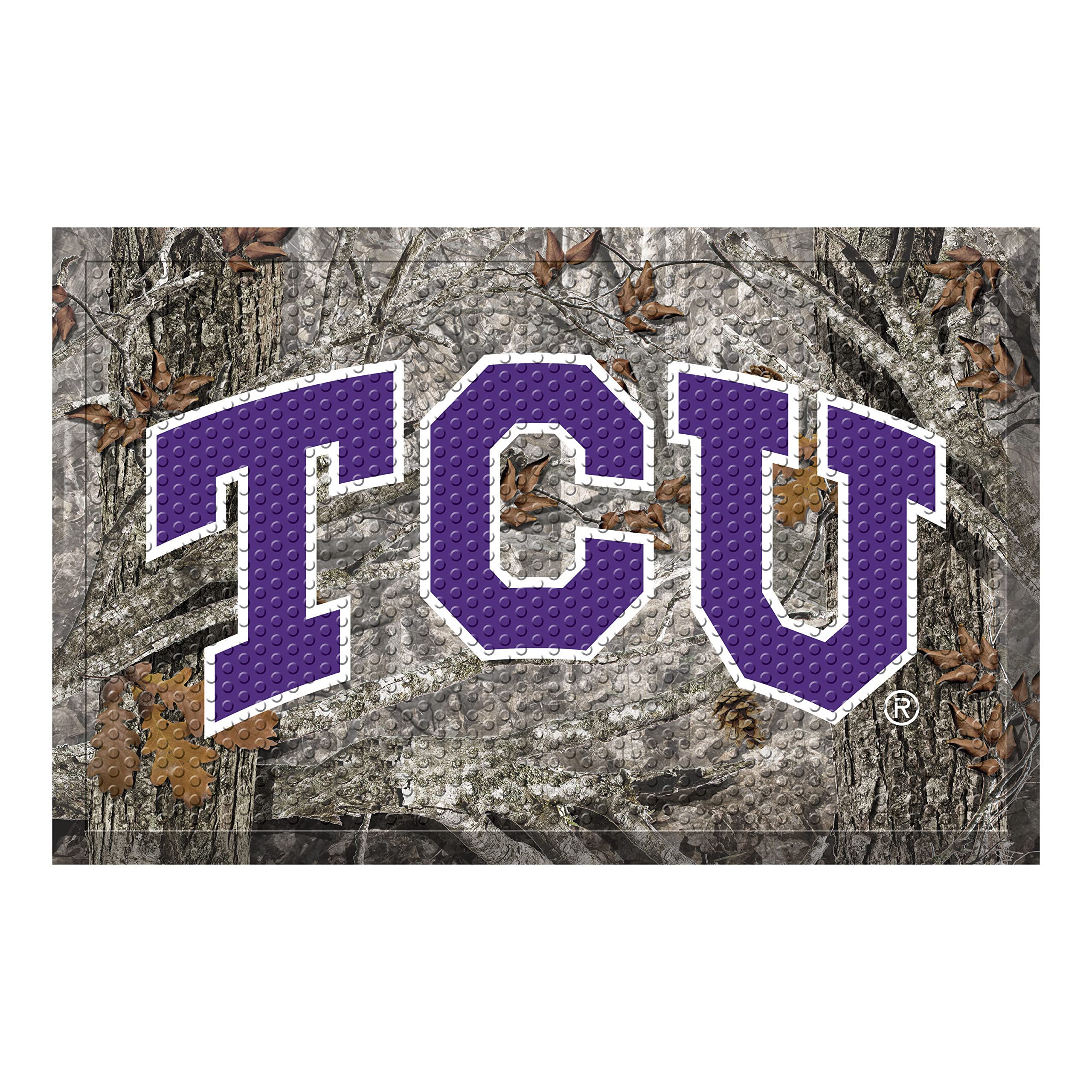 Tcu Rubber Scraper Door Mat Camo