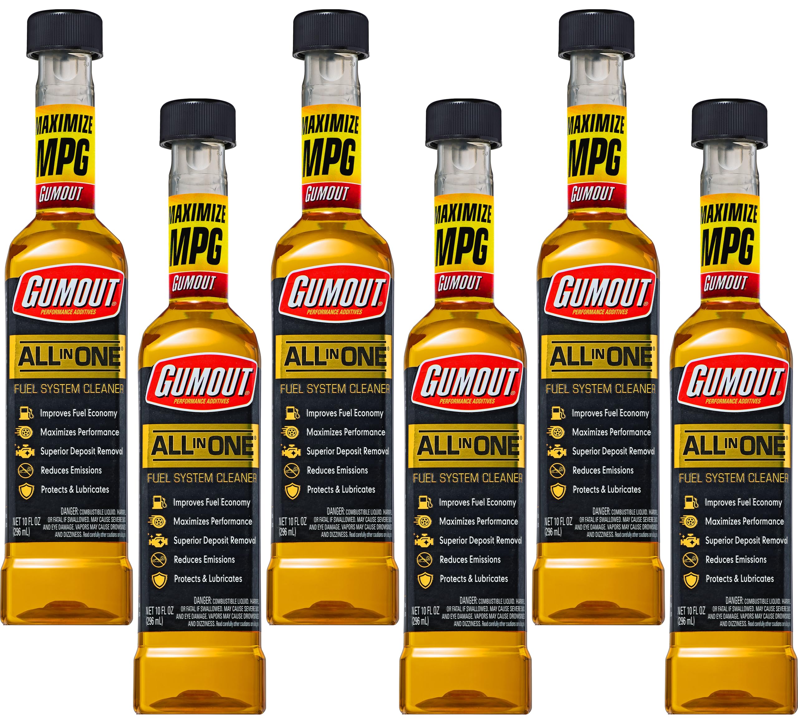 Gumout 510016 All-In-One Complete Fuel System Cleaner, 10Oz. (Pack Of 6)
