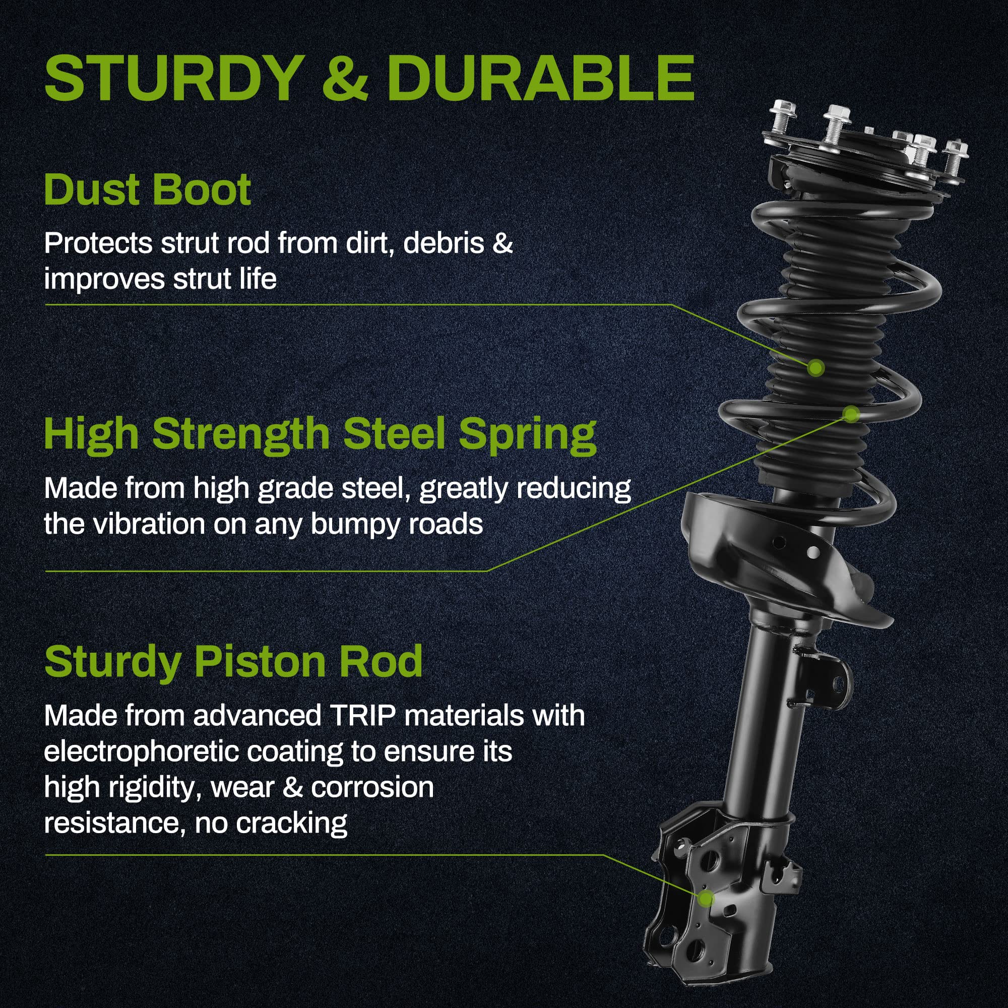 Autosaver88 Front Pair Complete Quick Struts Shocks Compatible With 2007-2014 Cr-V