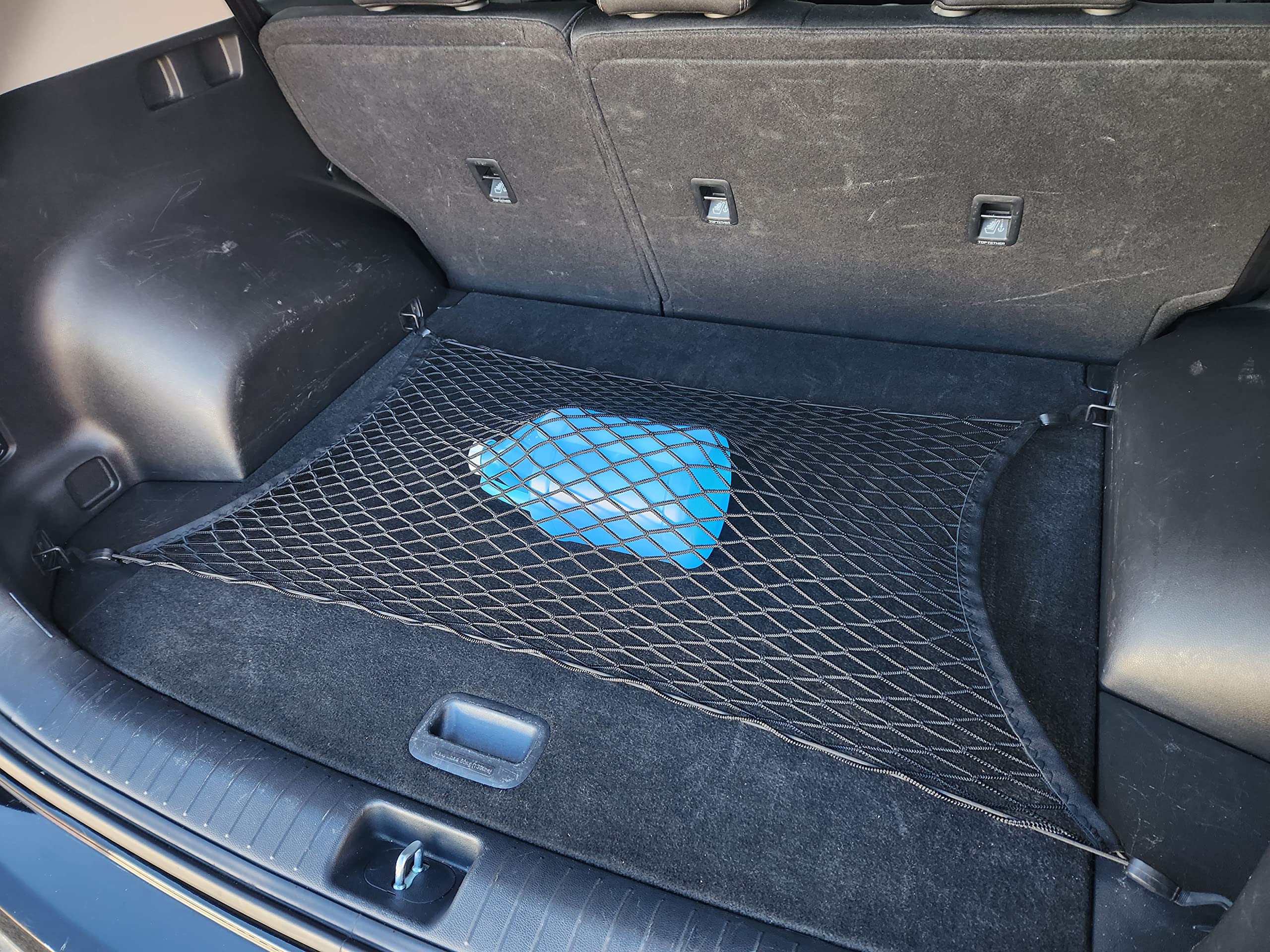 Floor Style Elastic Trunk Mesh Cargo Net for Kia Sportage 2017-2022 - Premium Trunk Organizers and Storage - Luggage Net for Cro