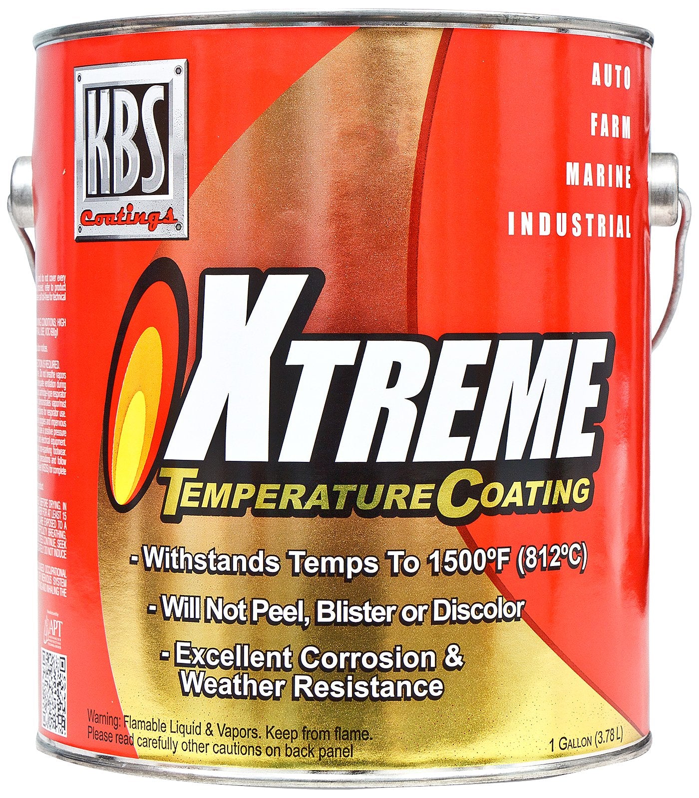 KBS Coatings 65503 Aluminum Xtreme Temperature Coating - 1 Gallon