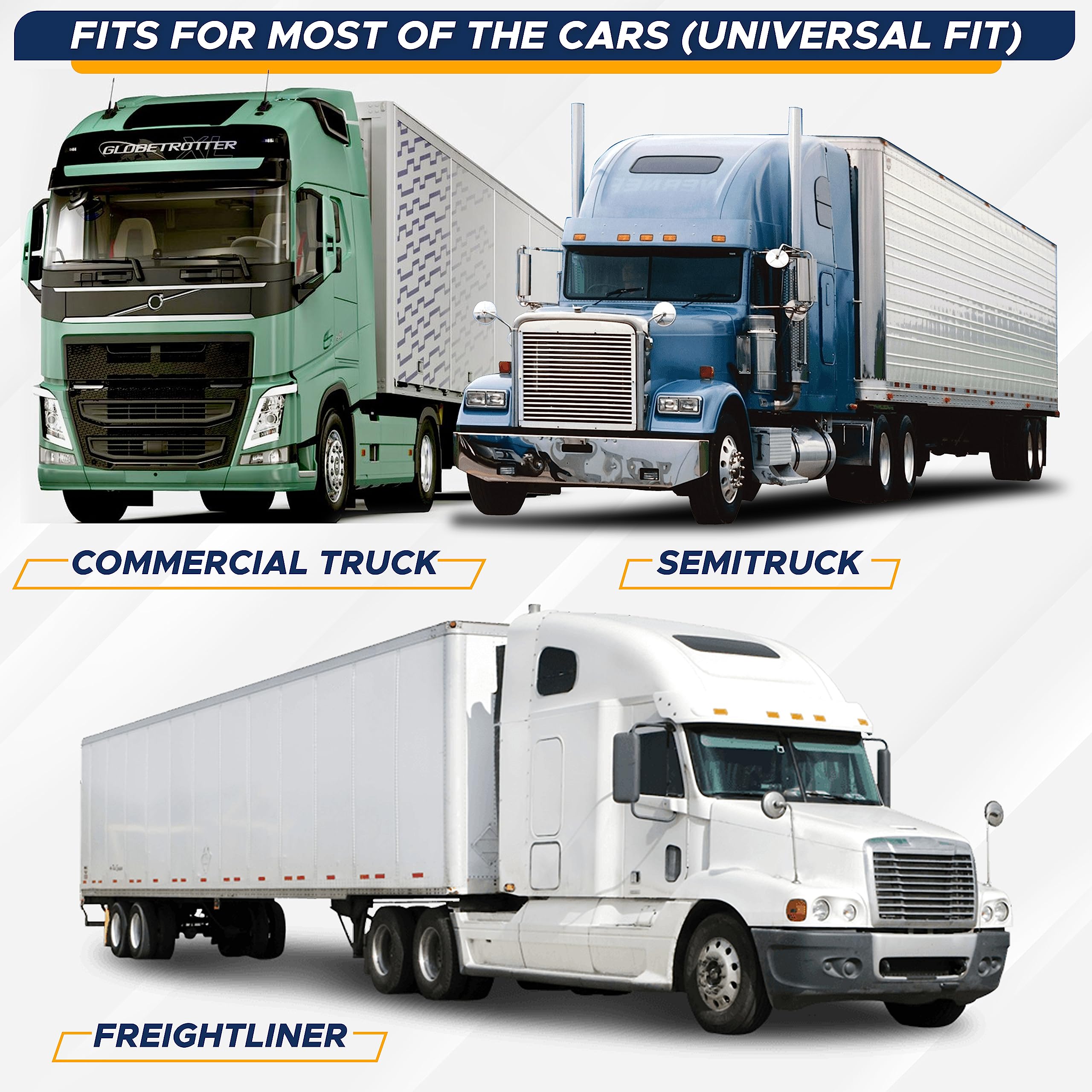 Econour Accordion Sun Shade Windshield For Trucks | Automotive Windshield Sun Shade To Keep Your Rig Safe | Fits For Semi Truck