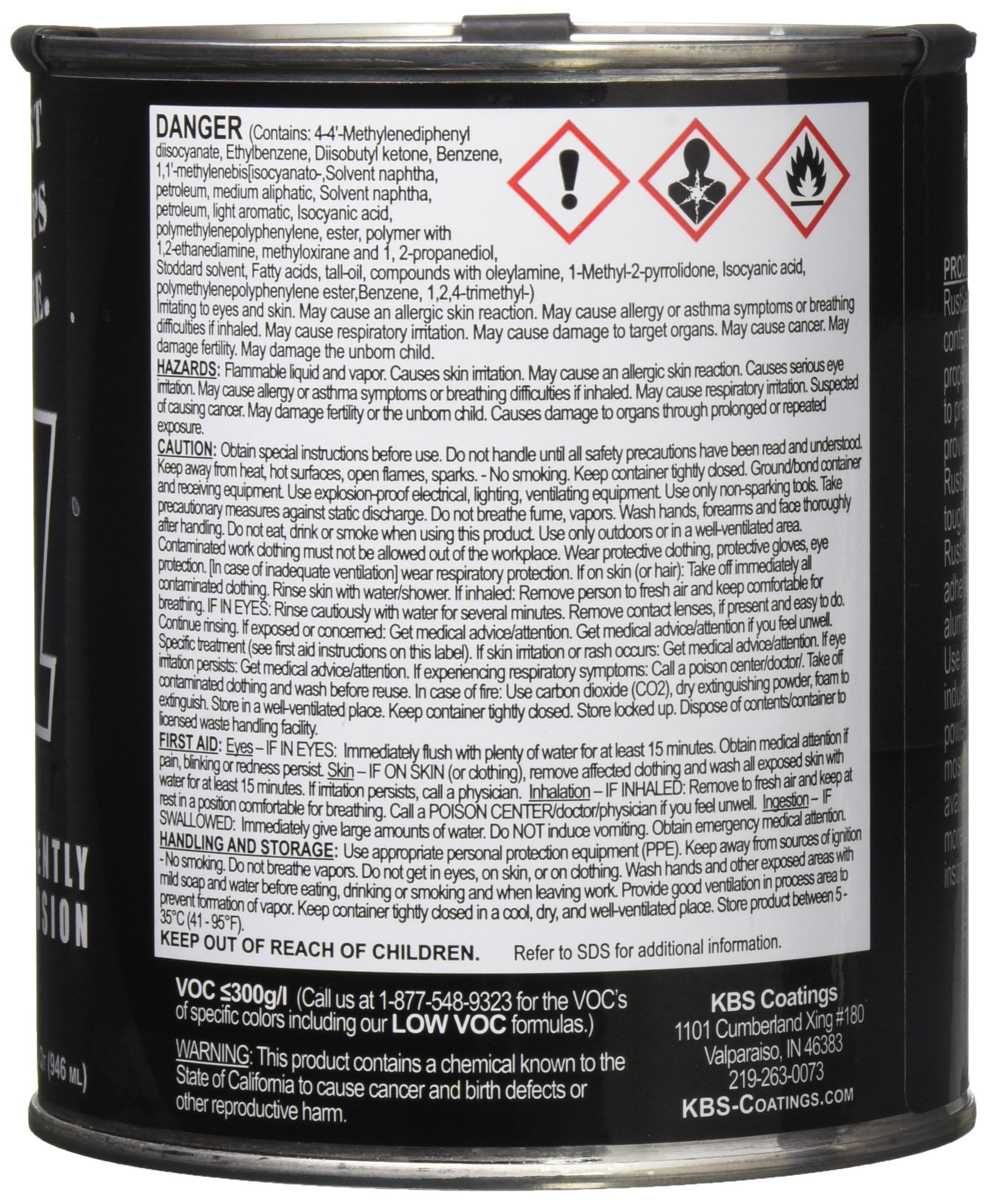 Kbs Coatings 4408 Off-White Rustseal - 1 Quart