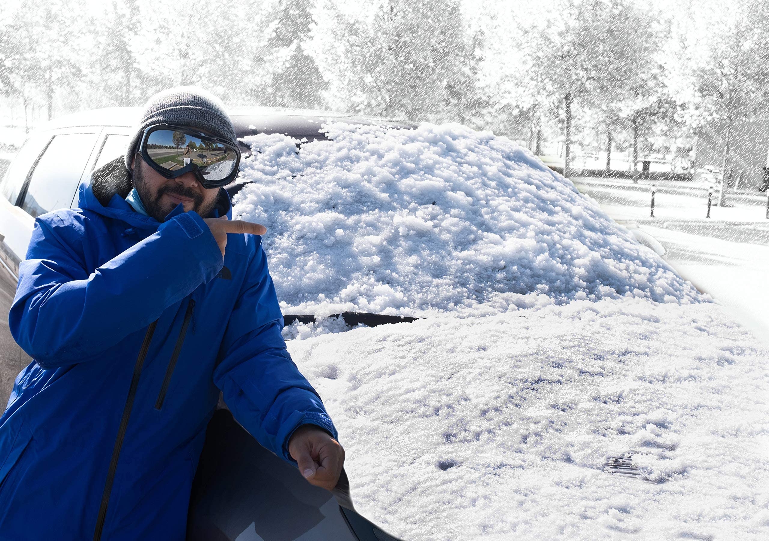 Magnelex Windshield Snow Cover For Ice, Frost & Snow Removal - Waterproof 600D Oxford Fabric For Any Weather, Fits Truck Van And