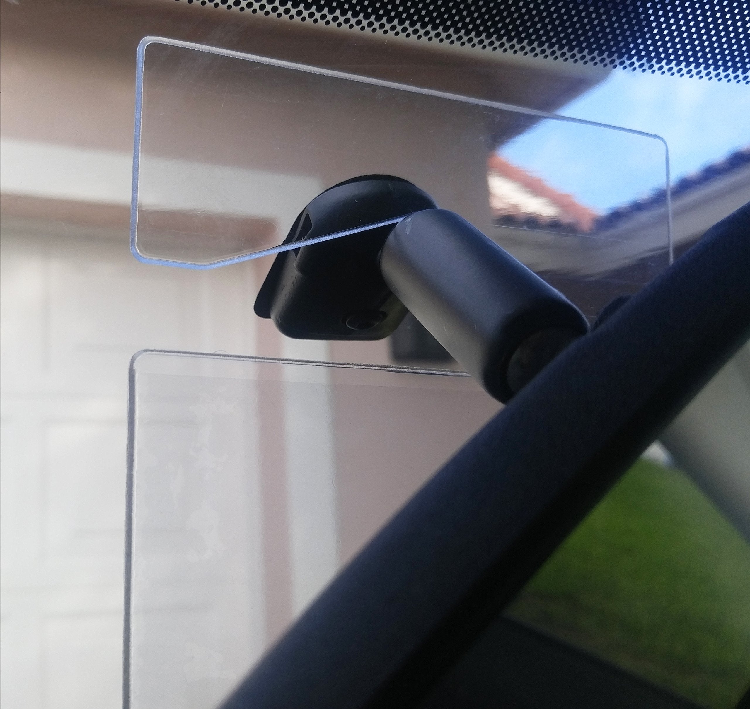 4 Pack - Clear Handicap Parking Placard Protective Holders - Rear View Mirror Disability Permit Hanger - Hard Flexible Plastic C