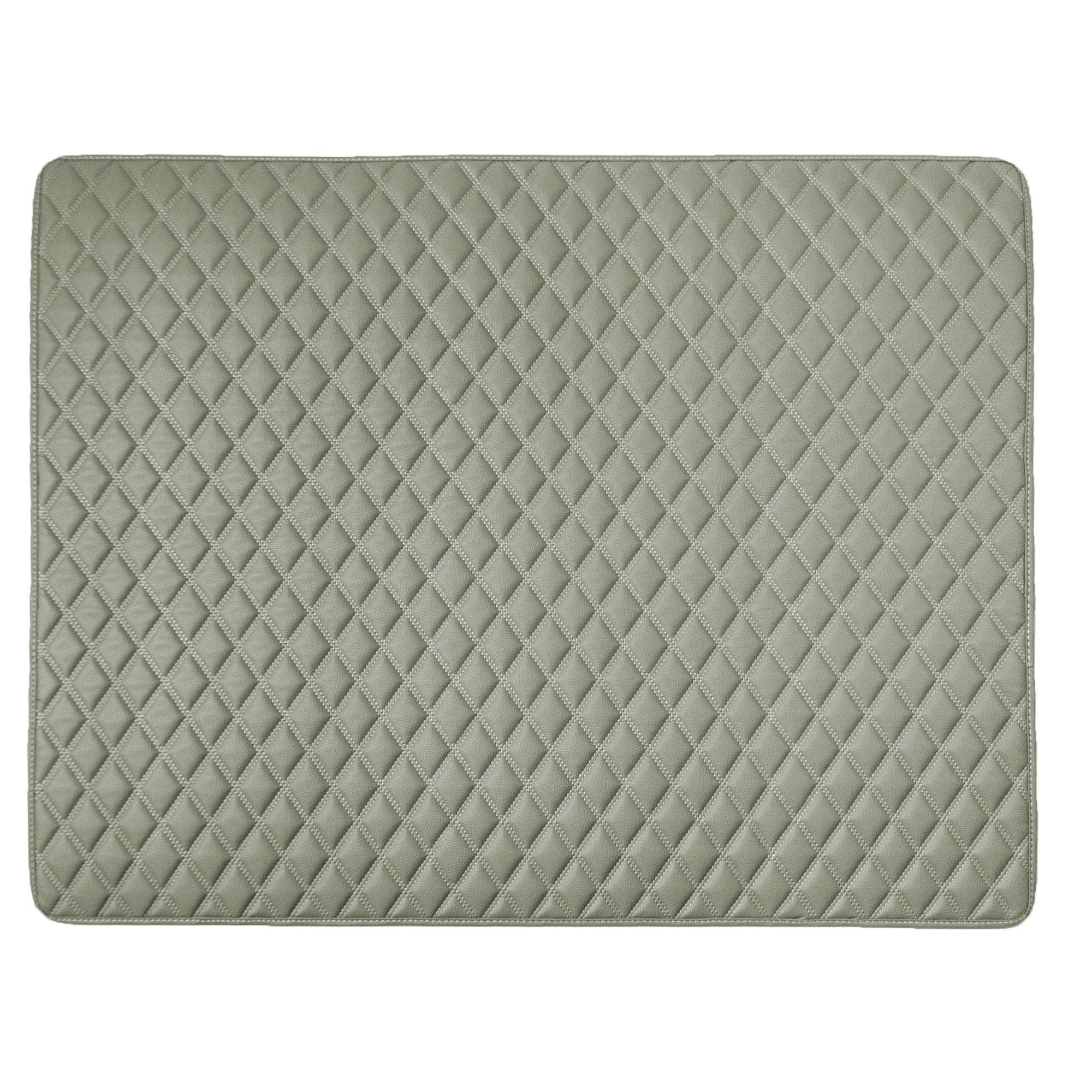 Fh Group F16501Gray-32 Deluxe Heavy Duty Faux Leather Diamond Pattern Multi-Purpose Gray Automotive Cargo Liner Fits Most Cars,