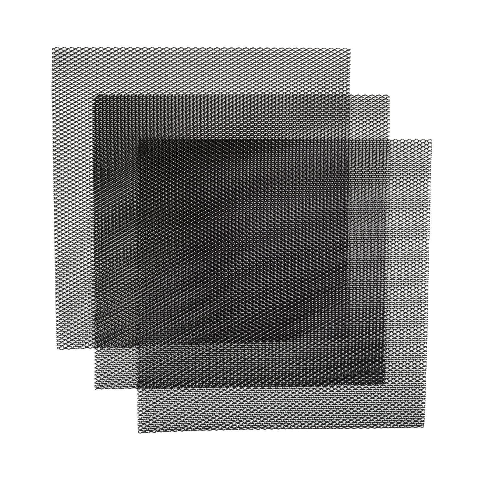 Aggauto Universal 13 ''X13 '' Car Grill Mesh - Aluminum Alloy Automotive Grille Insert Bumper Rhombic Hole 3X6Mm, 3Pcs One Of Th