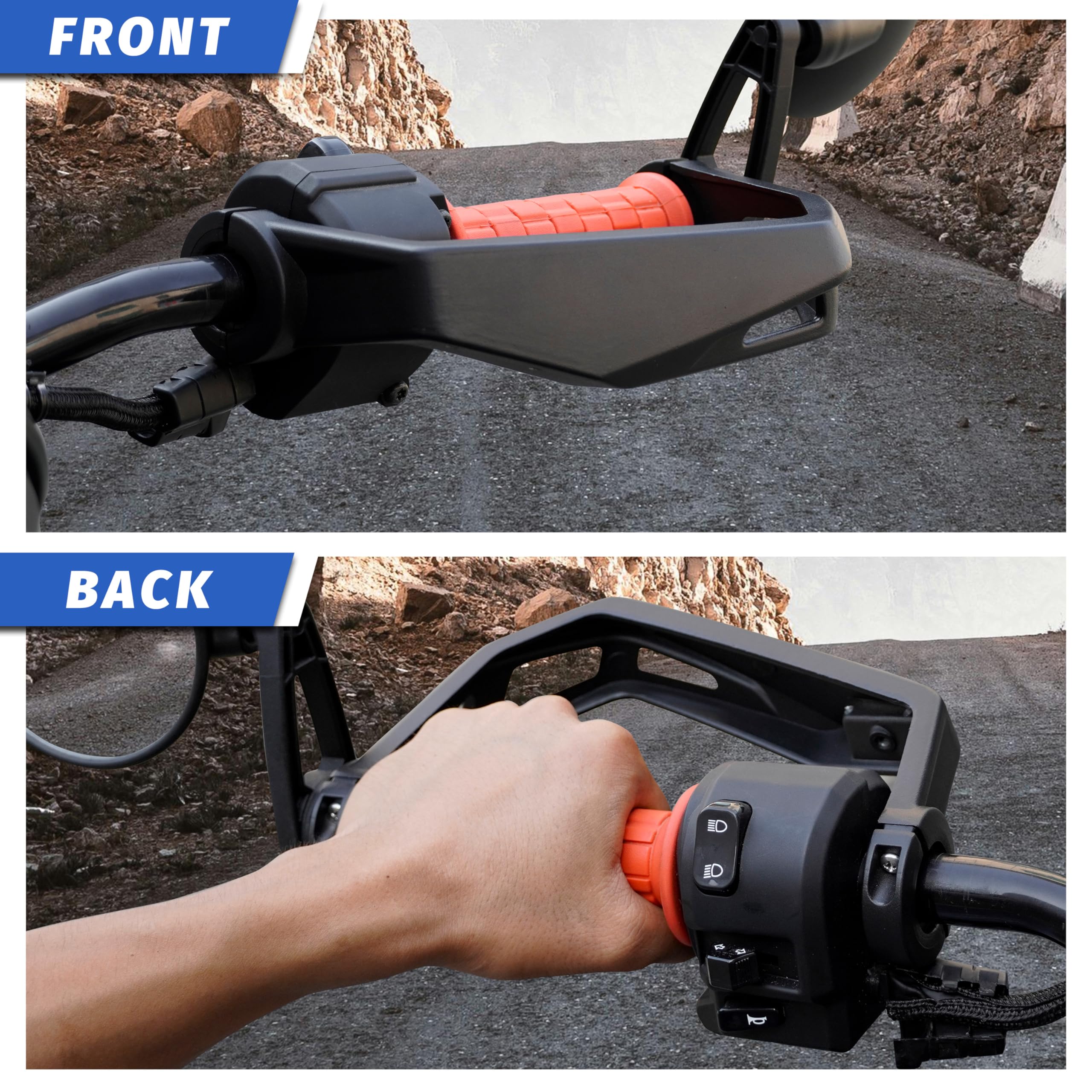 LDETXY Aluminum Handguards for Can Am Ryker, Black Hand Guards Protector Kit for Can-Am Ryker 600 900 Sport & Rally Edition Acce