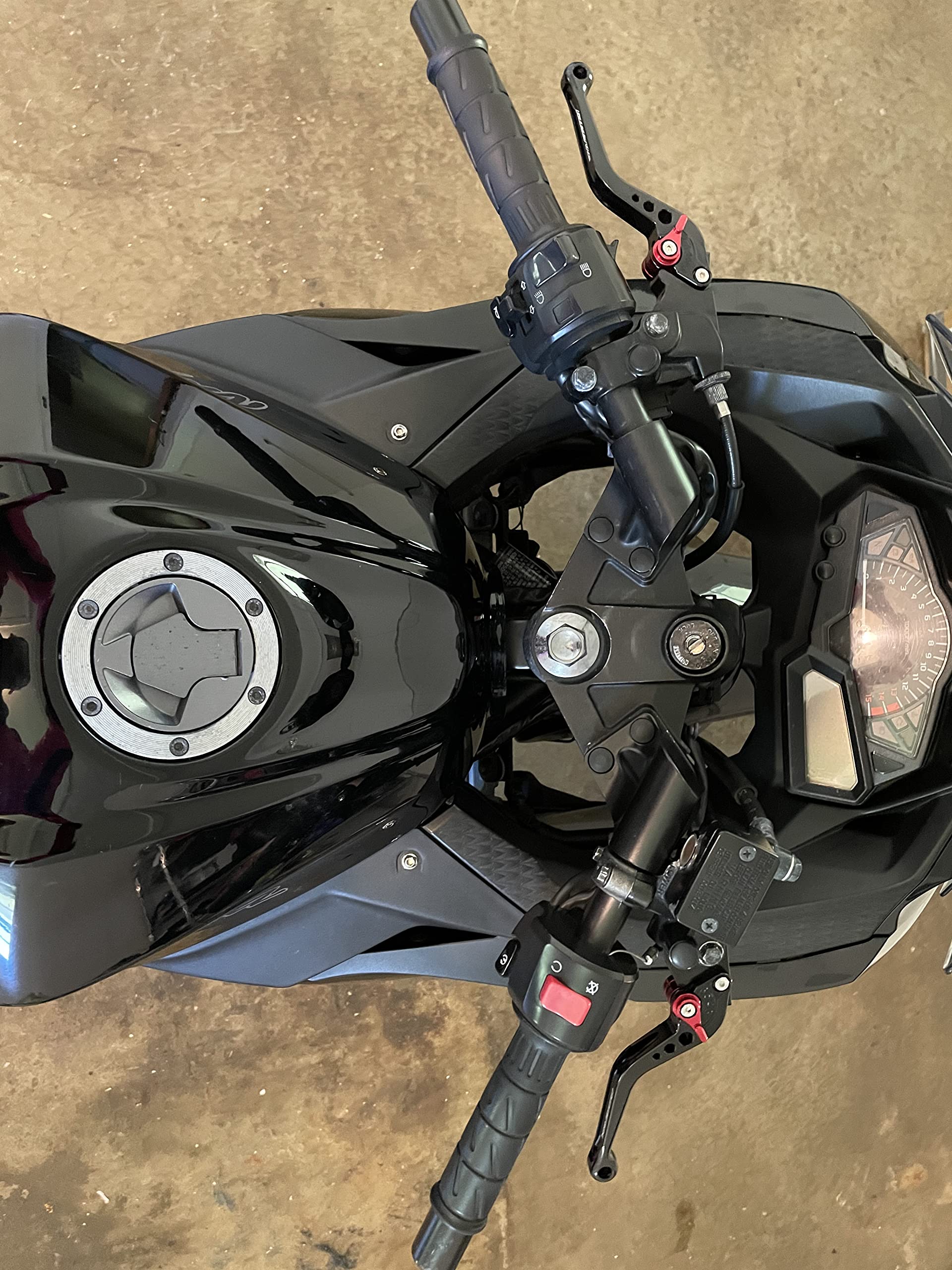 Short Brake Clutch Levers For Ninja 250R 08-12, Ninja300R Z300 13-18,Ninja 400 Z400 18-22,Z250/Sl 16-17,Z125 Pro 17-20,Klx125 10-16,Klx250/D-Tracker 08-16,Ninja125 2019,Versys300X 17-20-Black